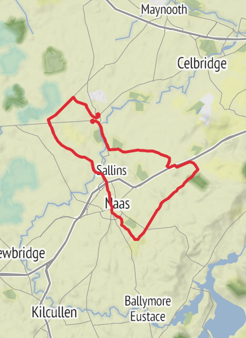 County Kildare Road Cycling mobile static map