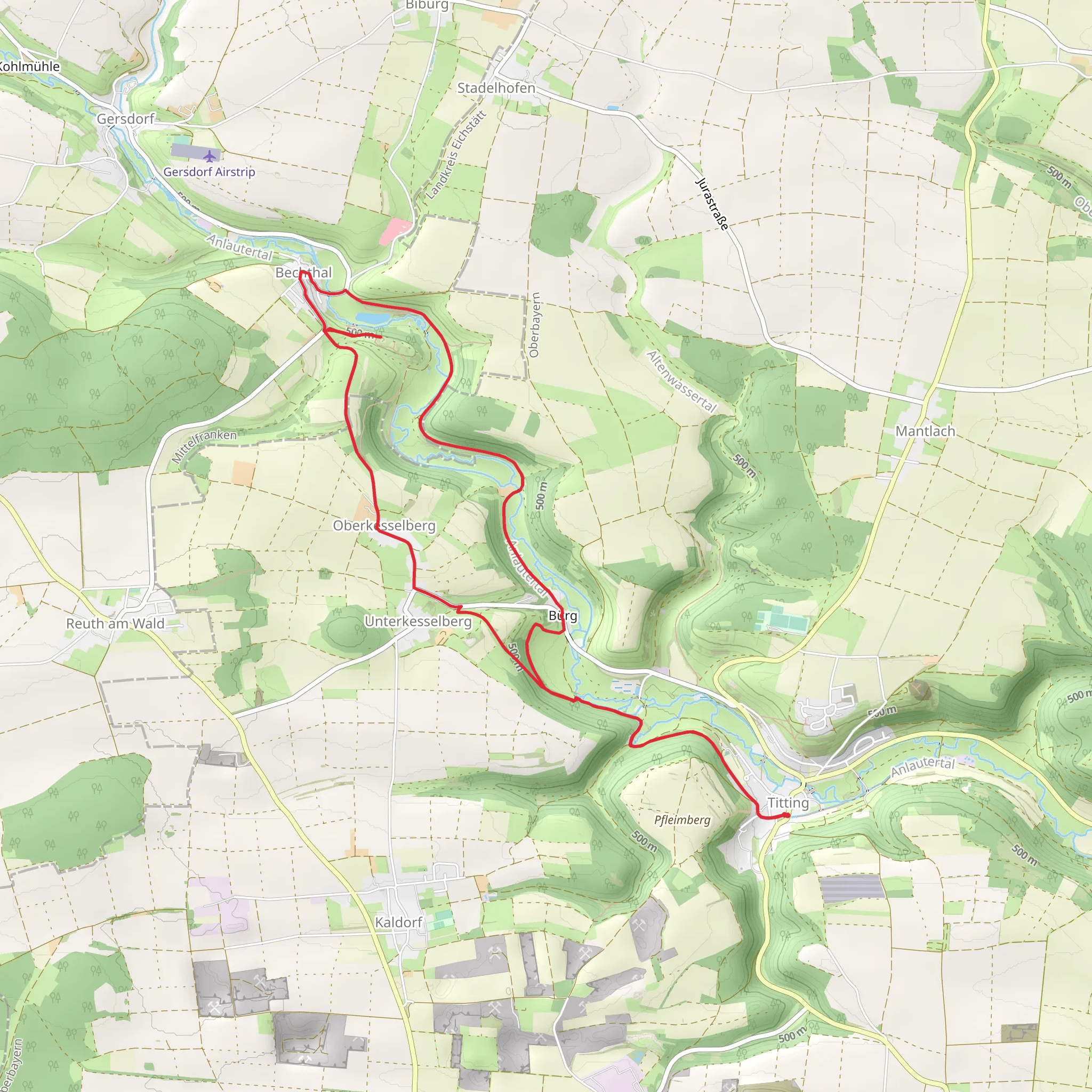 Bechthaler Weiher via Bechthaler Weg mobile static map