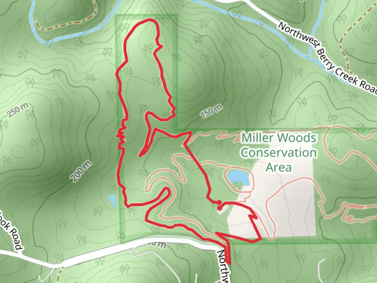 An image depicting the trail Outer Loop and its surrounding area.