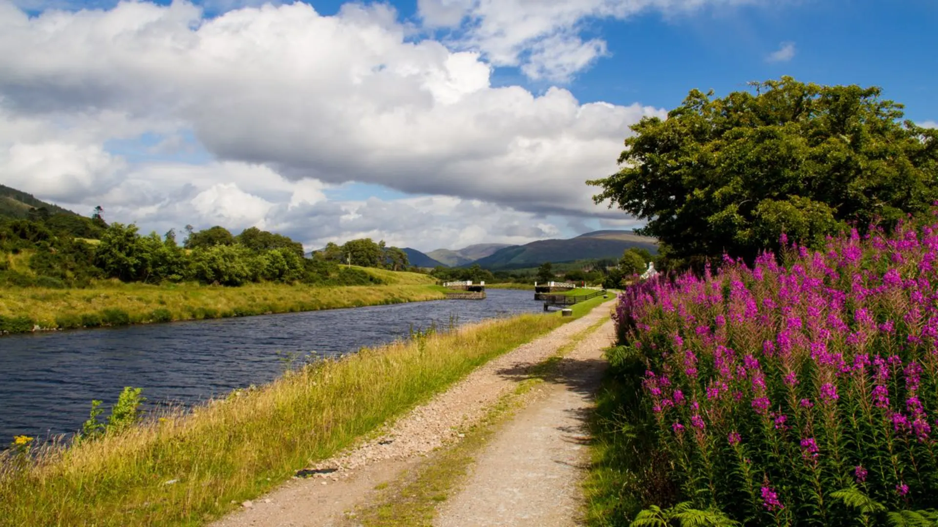 An image depicting the trail Great Glen Way and its surrounding area.