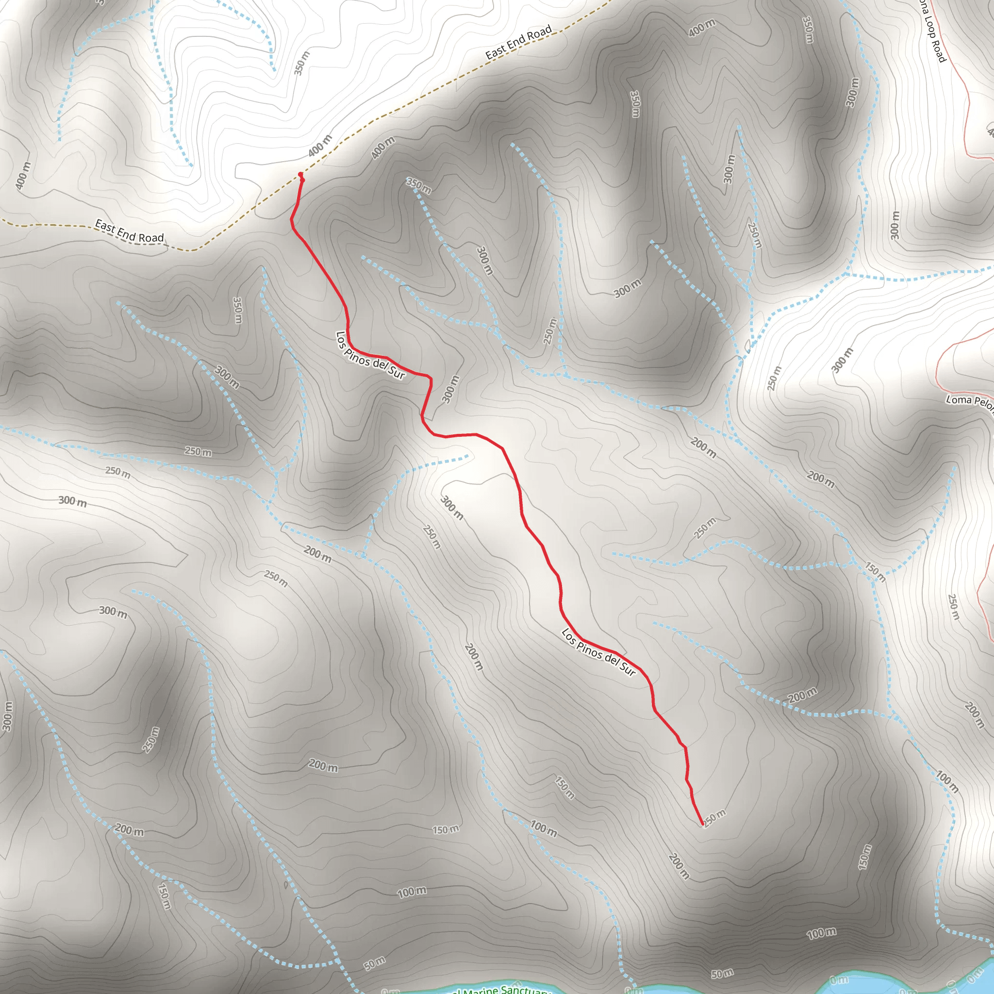 Los Pinos del Sur Trail mobile static map