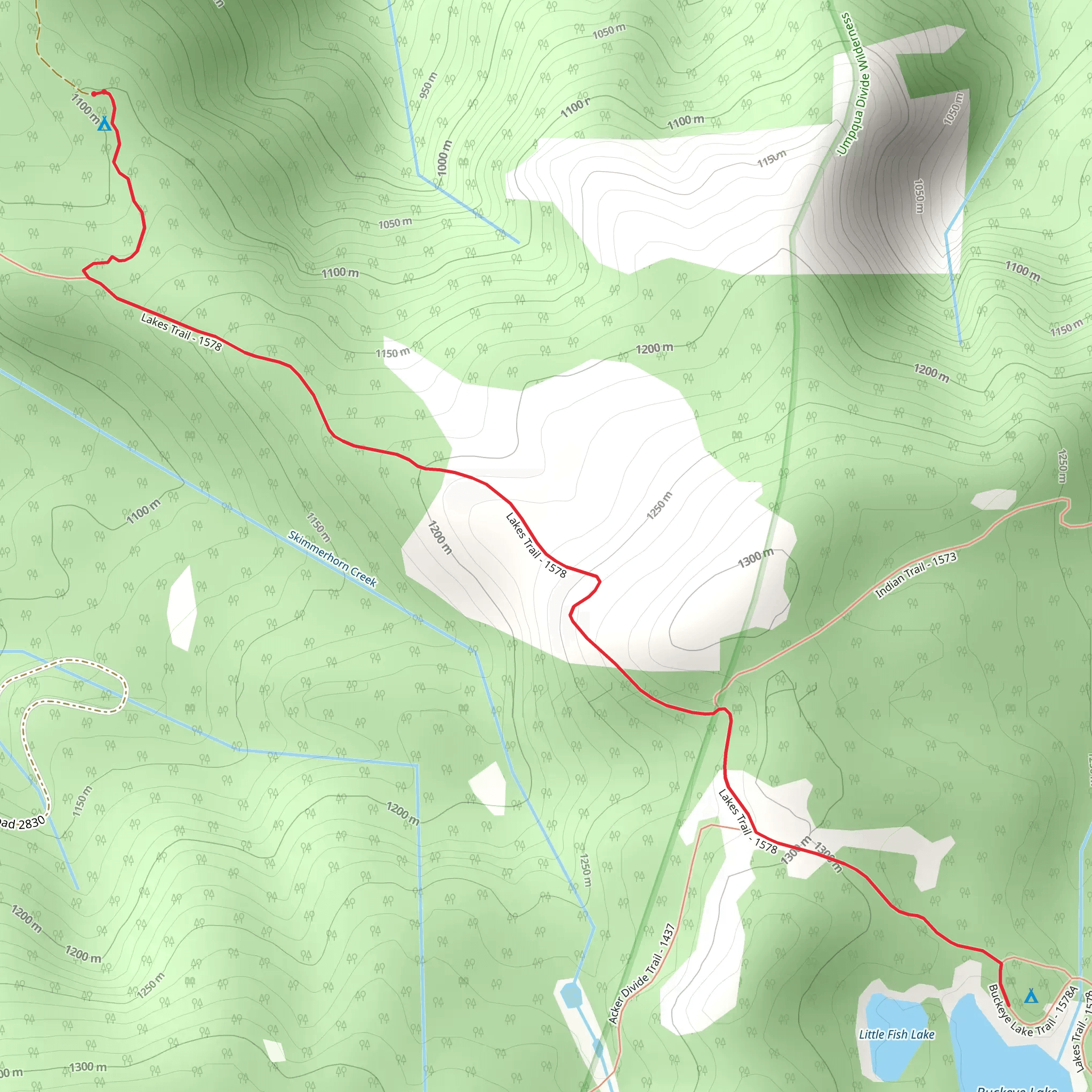 Buckeye Lake via Skimmerhorn Trail mobile static map