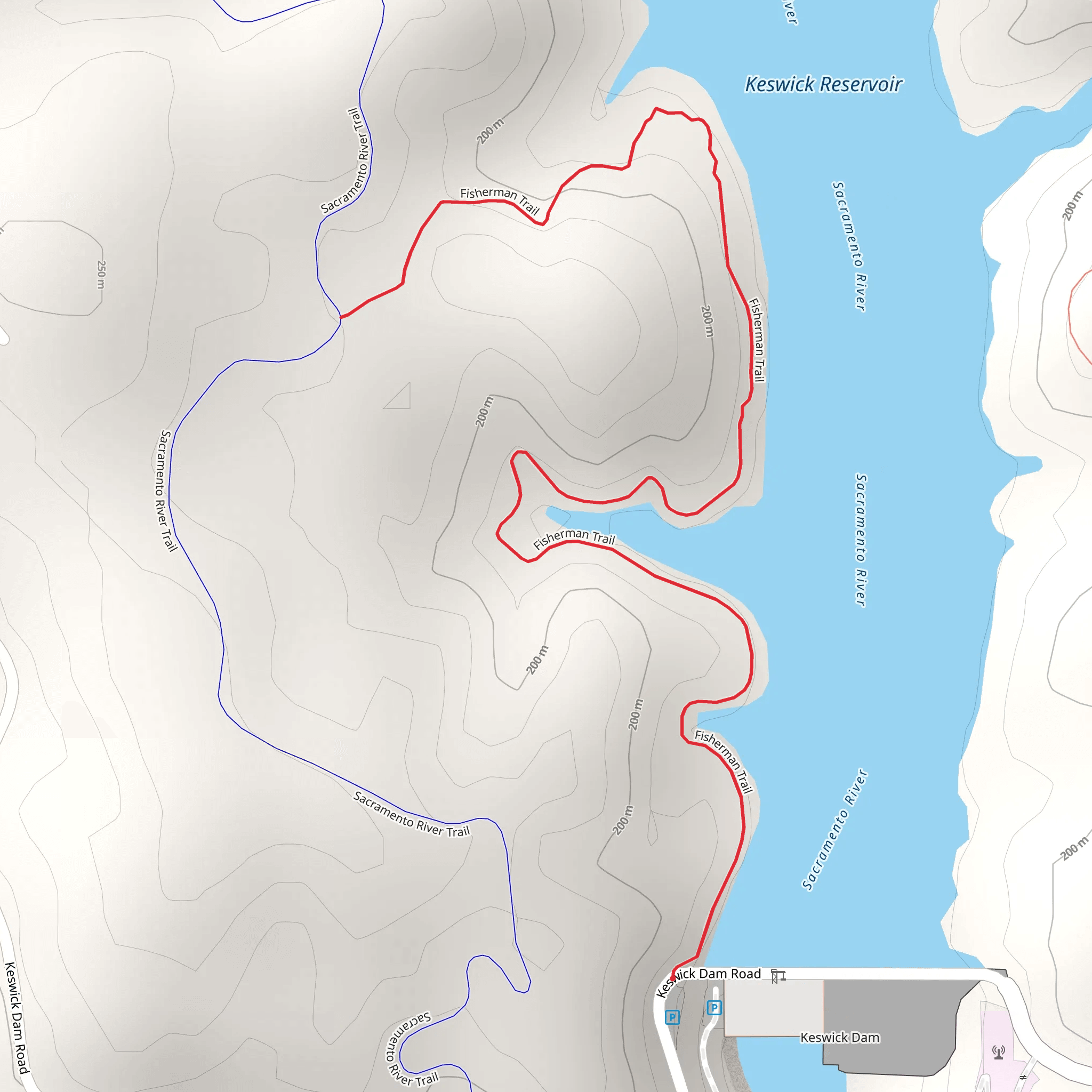 Fisherman Trail mobile static map