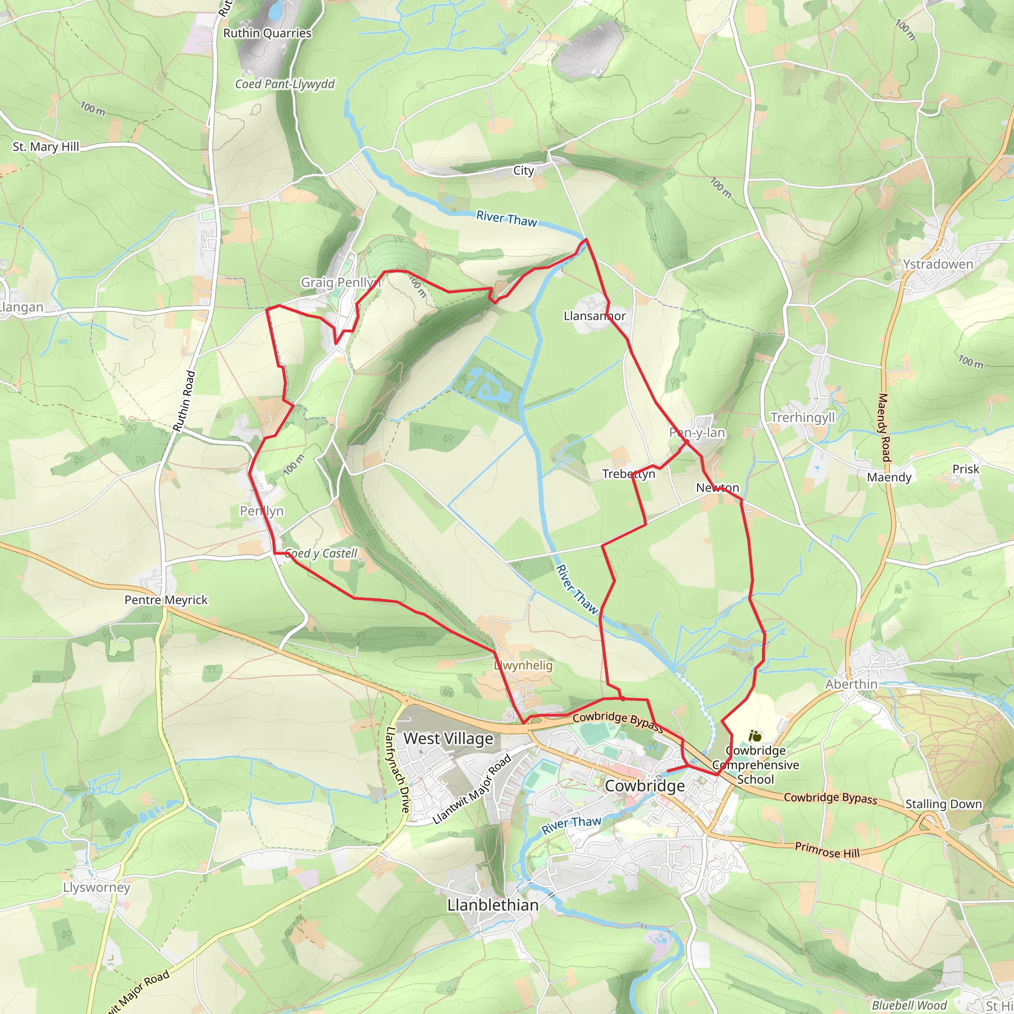 Valeway 7 (Cowbridge North) mobile static map