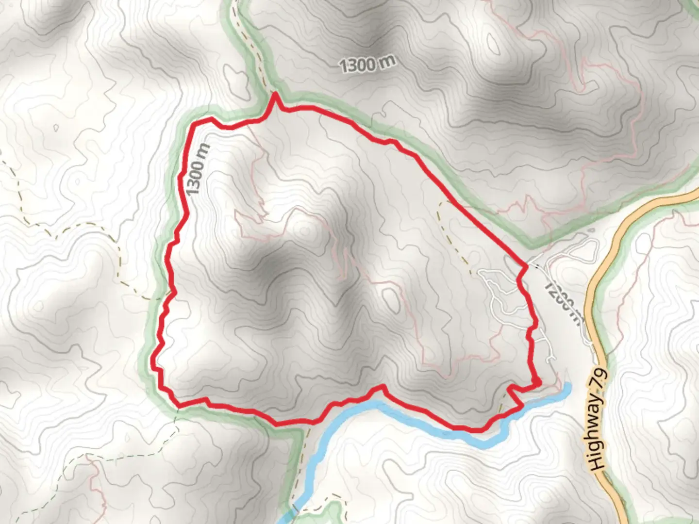 An image depicting the trail Falls Fire Road and South Boundary Fire Road Loop and its surrounding area.