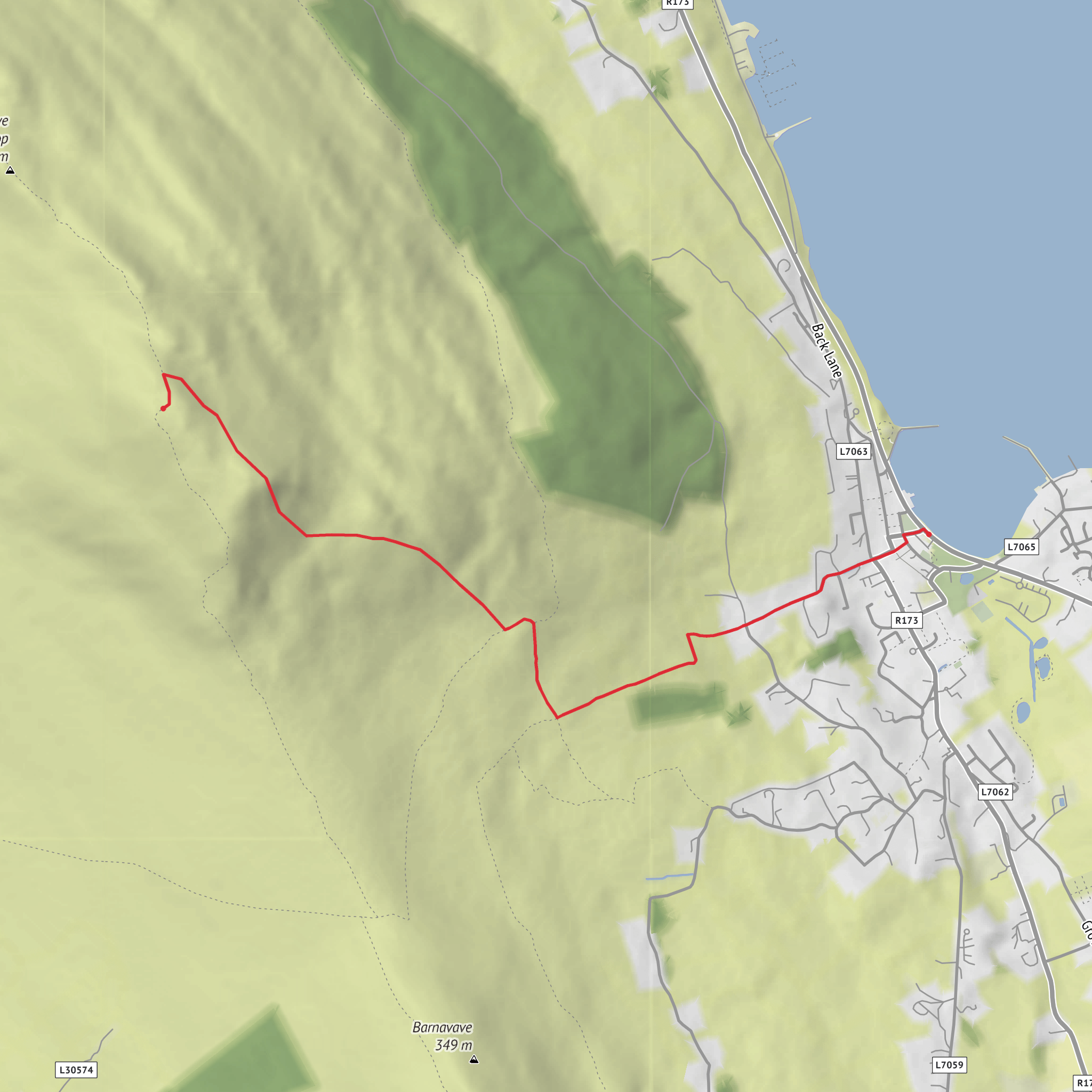 Slieve Foye Peak mobile static map