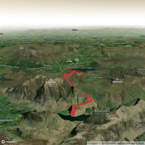 Buttermere to Keswick via Crag Hill and Rowling End