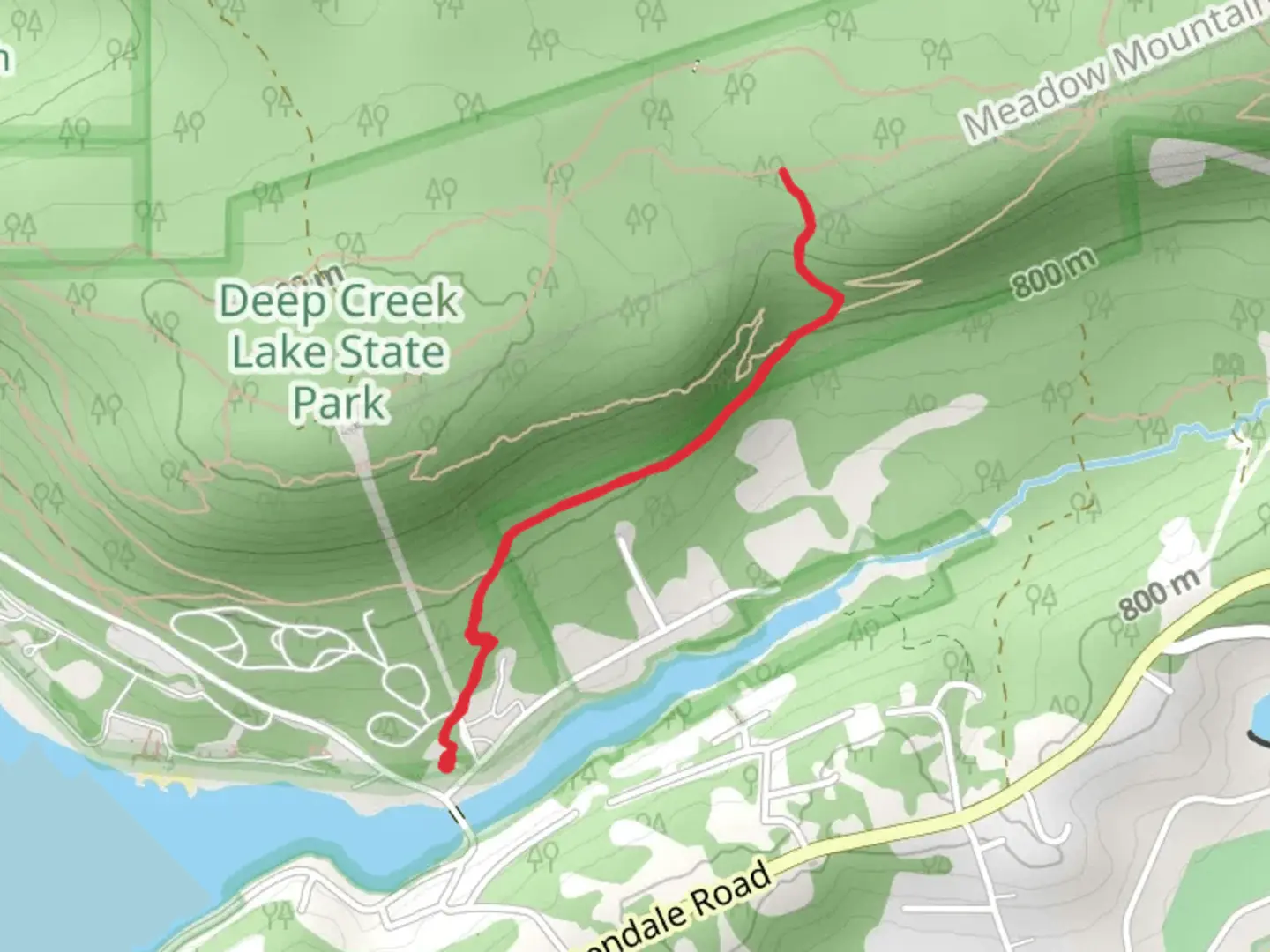 An image depicting the trail Indian Turnip Trail and its surrounding area.