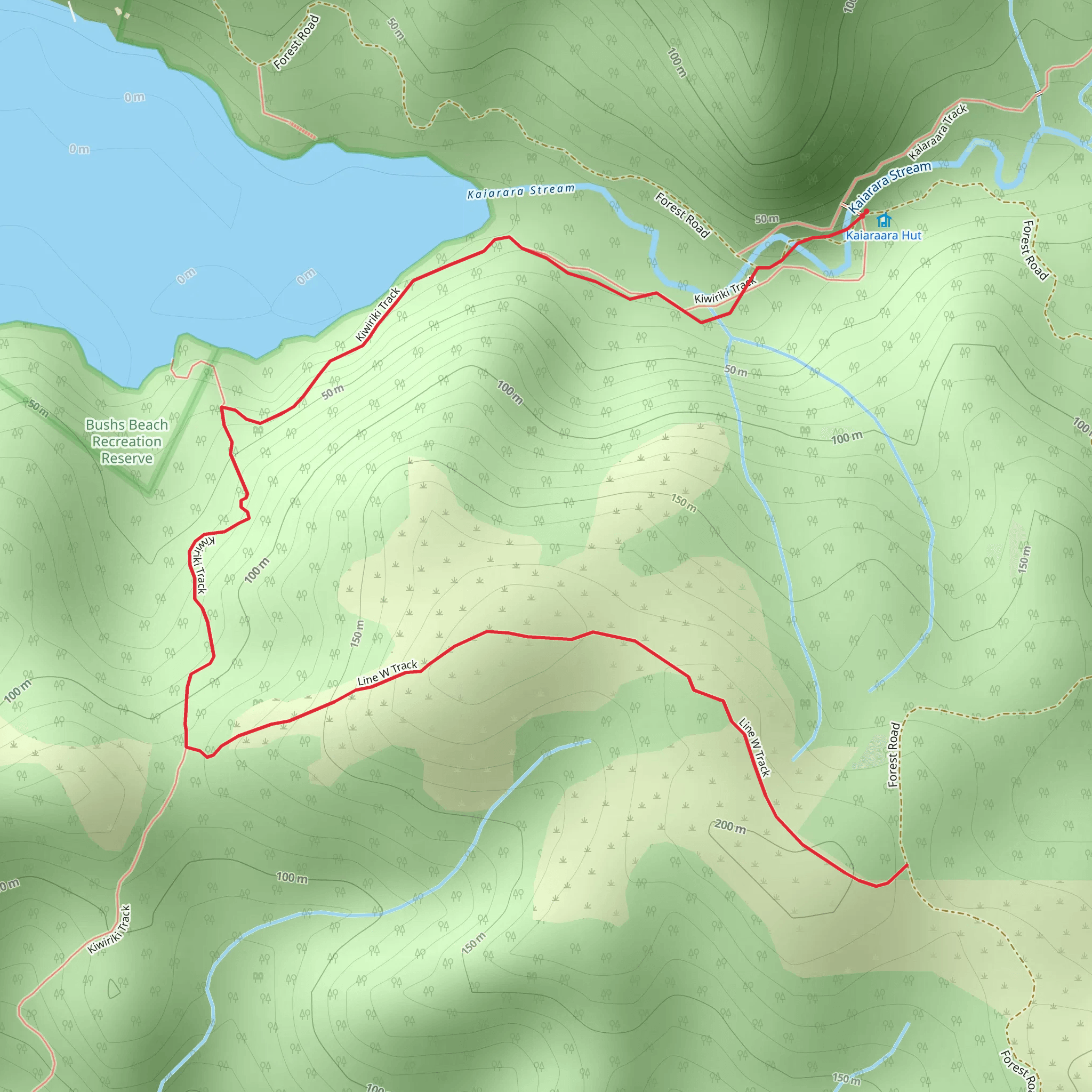 Line W Track mobile static map