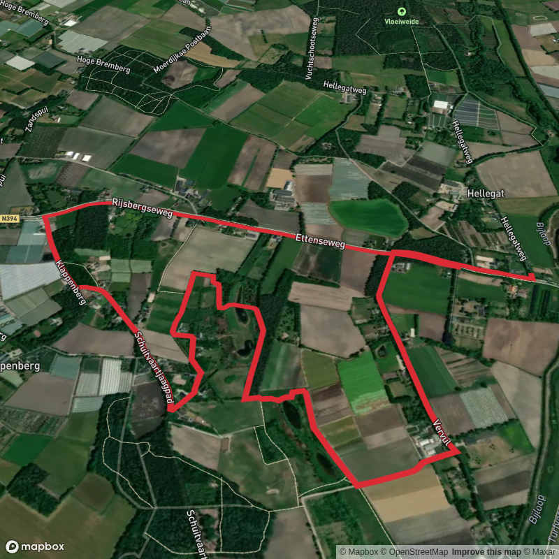 Rijsbergseweg and Schuitvaartjaagpad Loop