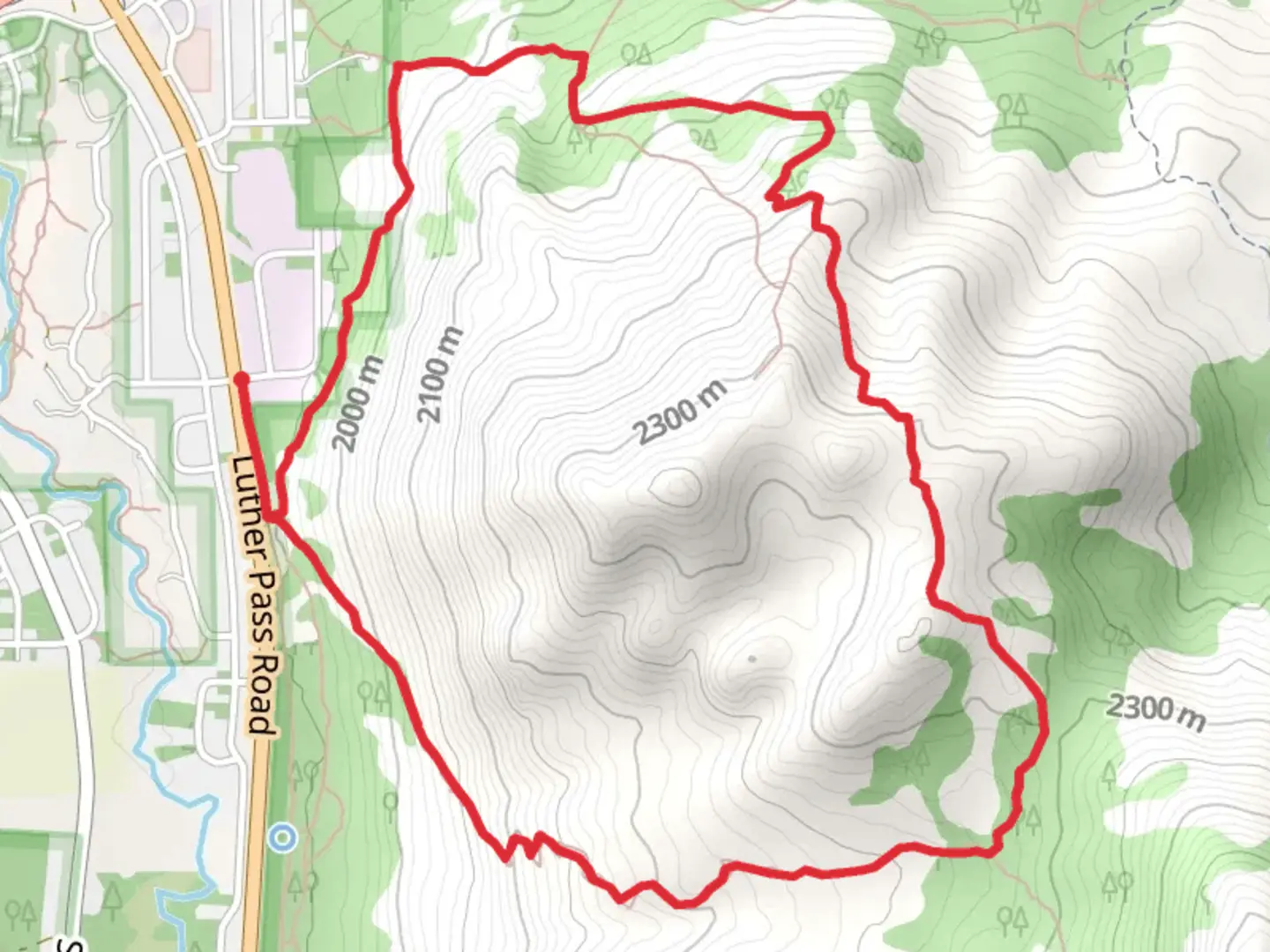 An image depicting the trail Warr Trail, Cowboy Traverse and Saxon Connector Loop and its surrounding area.