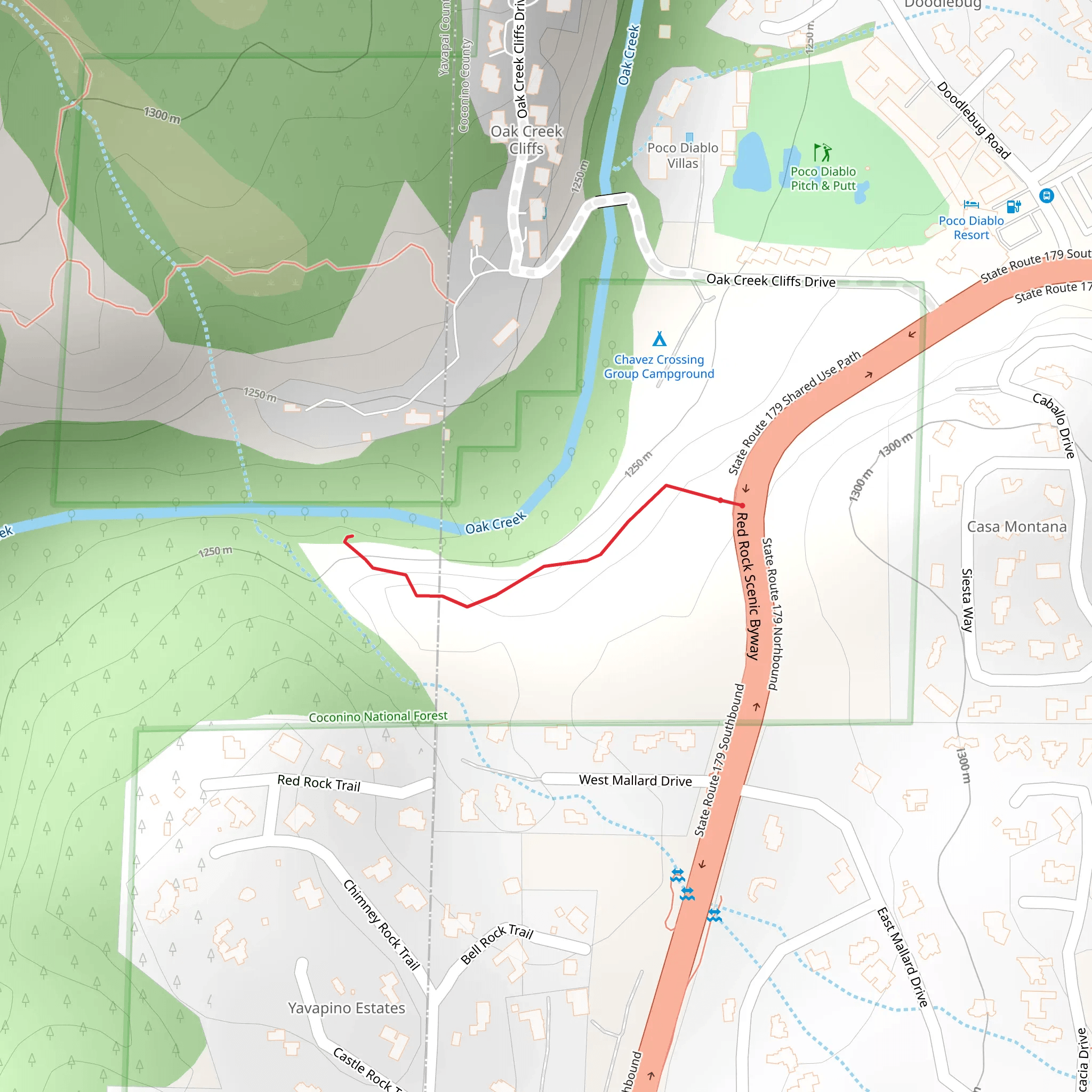 Oak Creek mobile static map