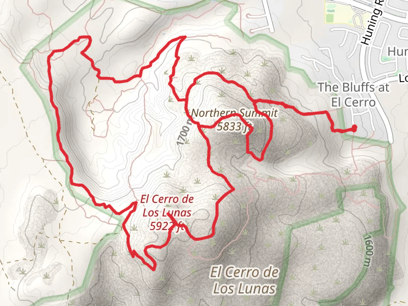 Overlook, El Cerro de Los Lunas and Northern Summit Loop Trail
