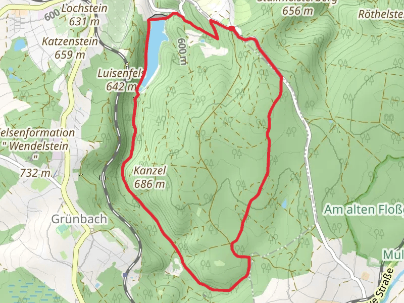 Gruner Wald, Druckersmuhle and Talsperre Falkenstein Loop