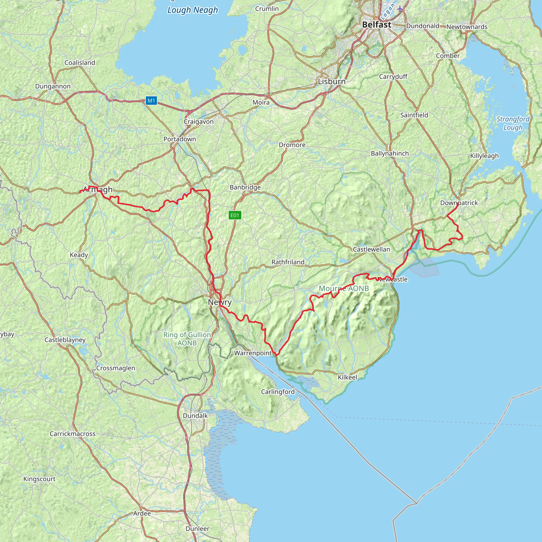 Saint Patrick’s Way - The Pilgrims Walk mobile static map