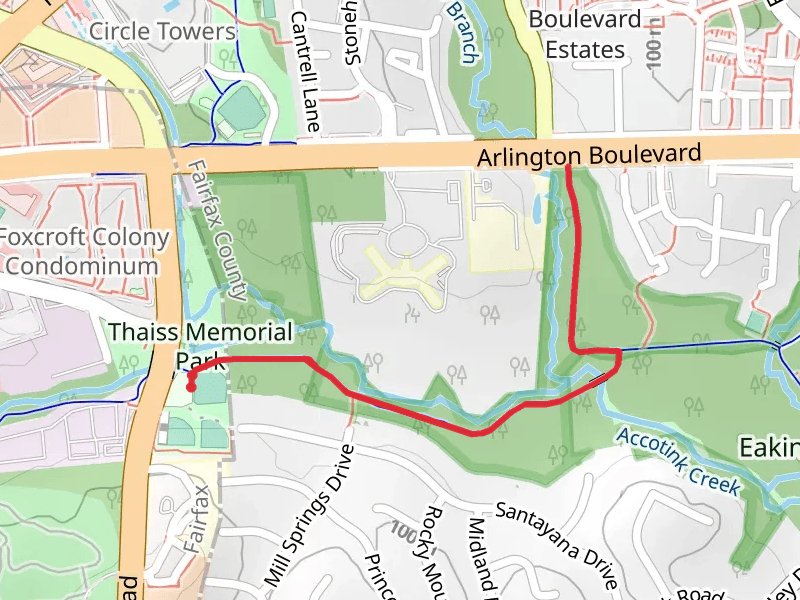 Accotink Creek and Cross County Trail