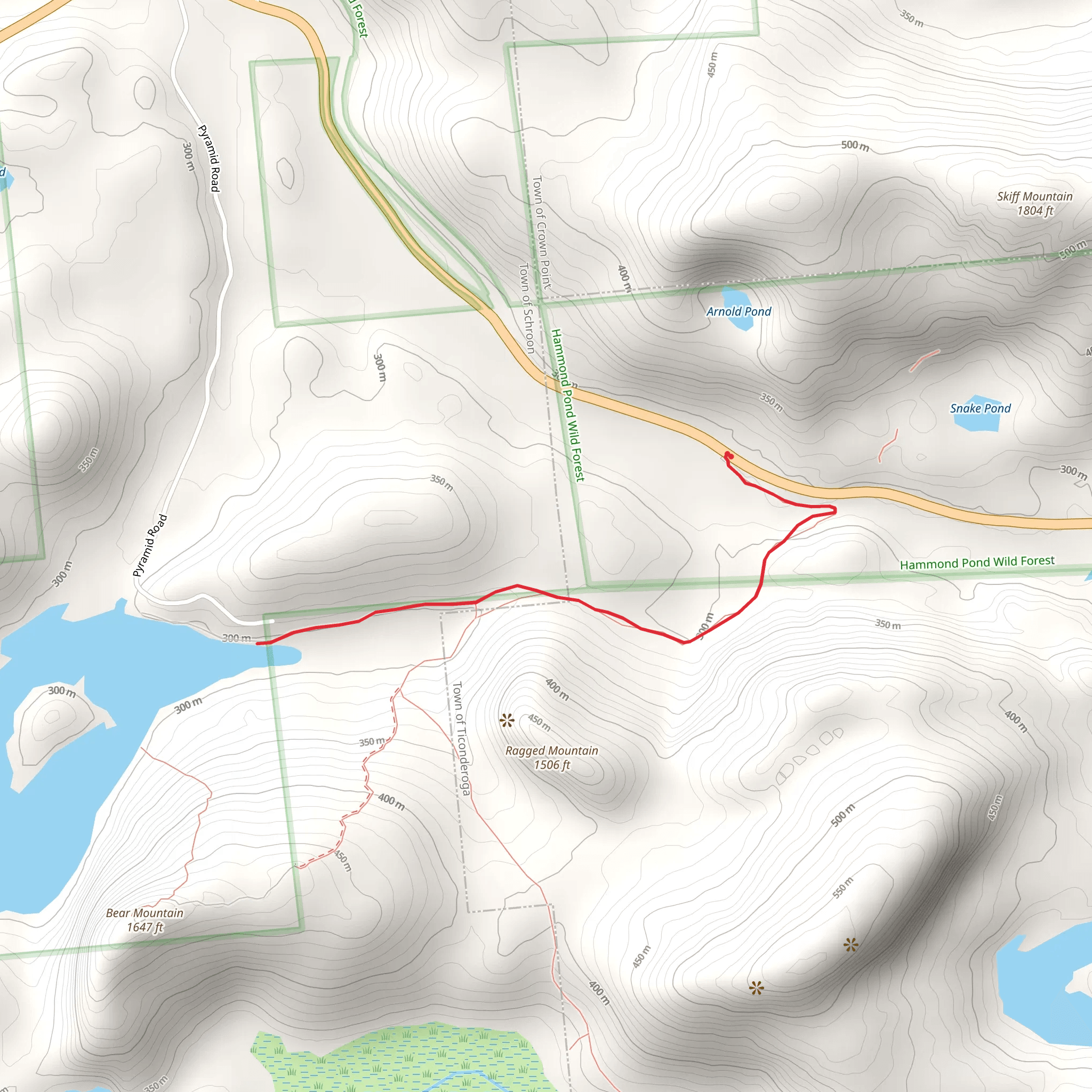 Raggend Mountain from Paragon Brook mobile static map