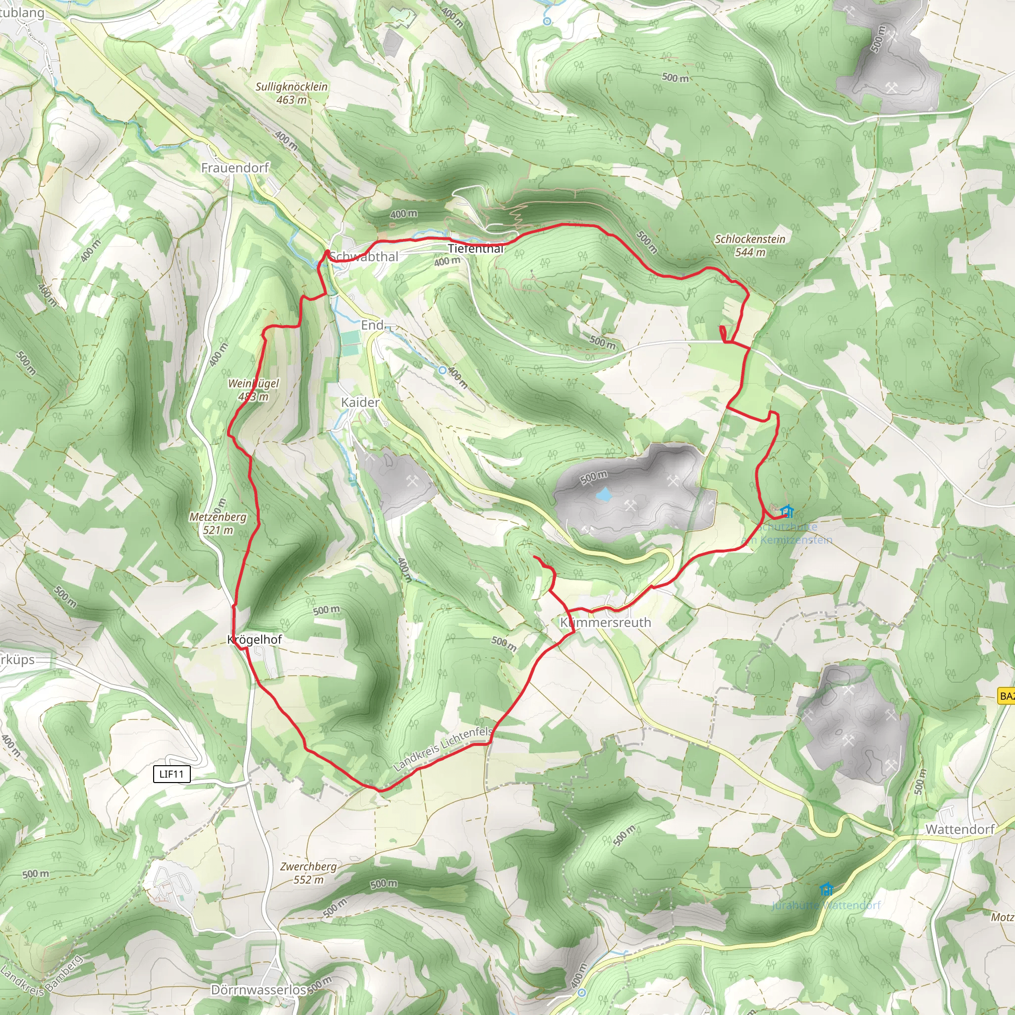 Kemitzenstein via Keltenweg H mobile static map