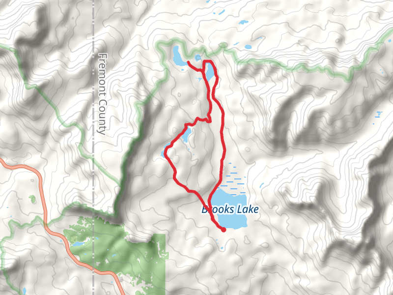 Upper and Lower Jade Lake, Rainbow Lake and Upper Brooks Lake Loop via Yellowstone Trail