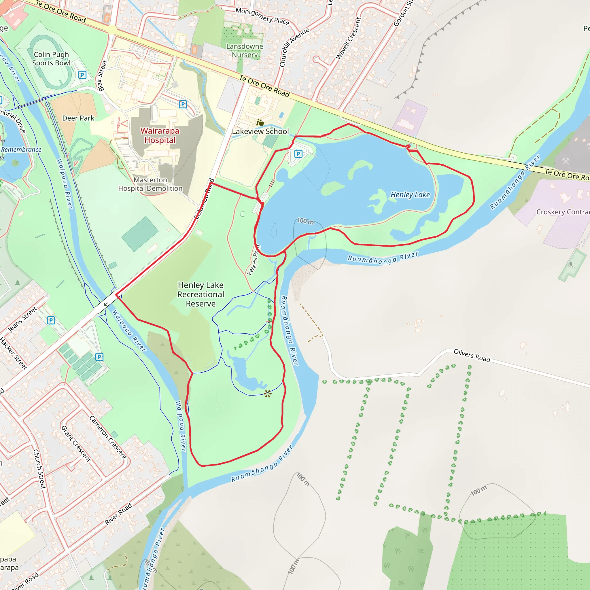 Henley Lake Waterways mobile static map