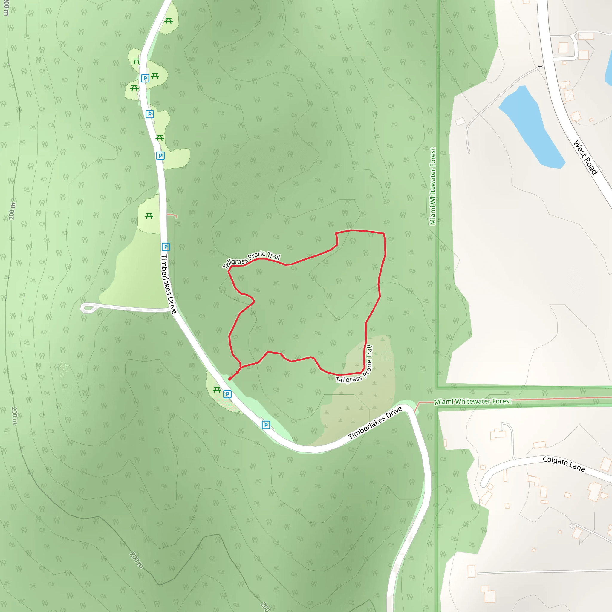 Tallgrass Prarie Loop Trail mobile static map