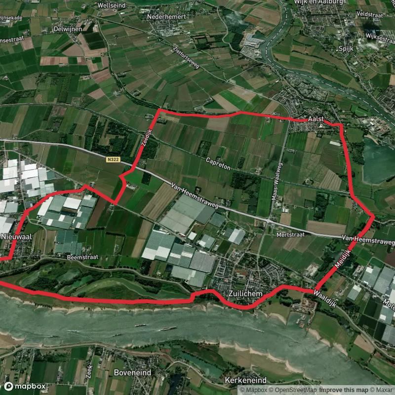 Waal via Jordenpad, Hoge Weg and Nywelepad