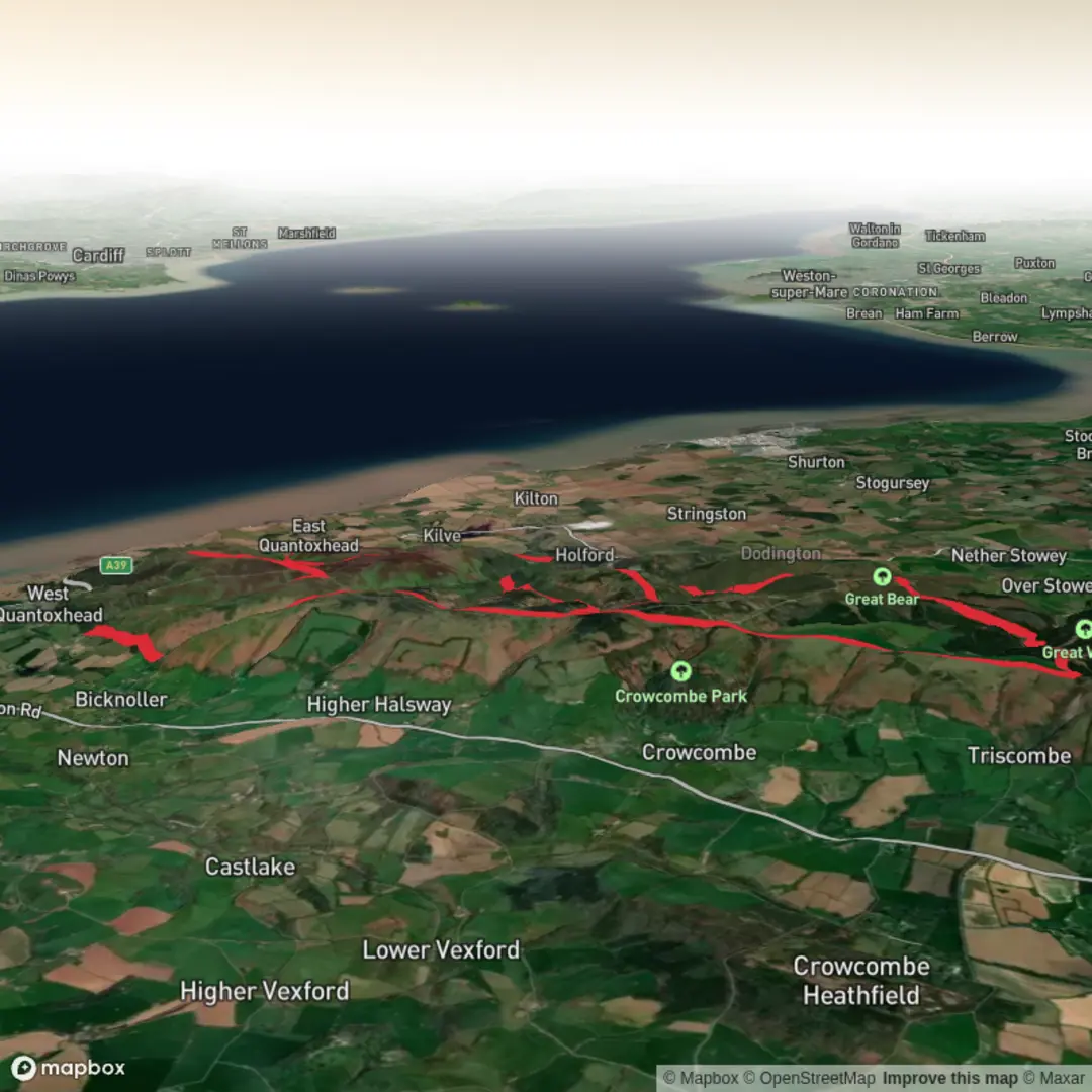 An image depicting the trail Adder Wood, Round Plantation and West Hill Loop and its surrounding area.