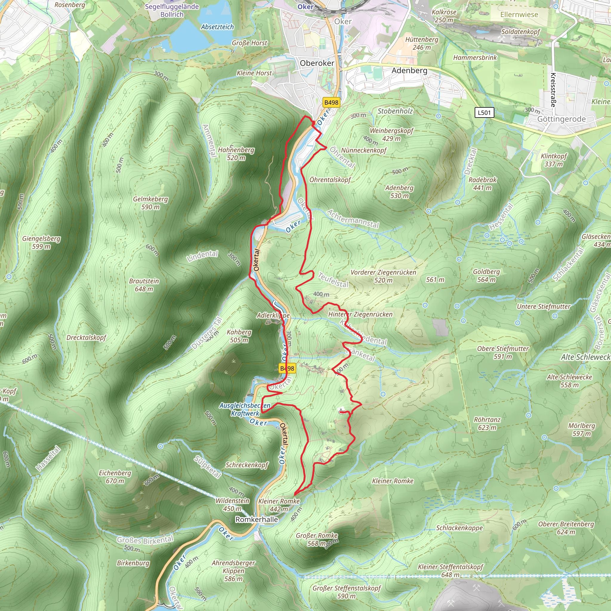 Huthberg via Harzklub Weg mobile static map