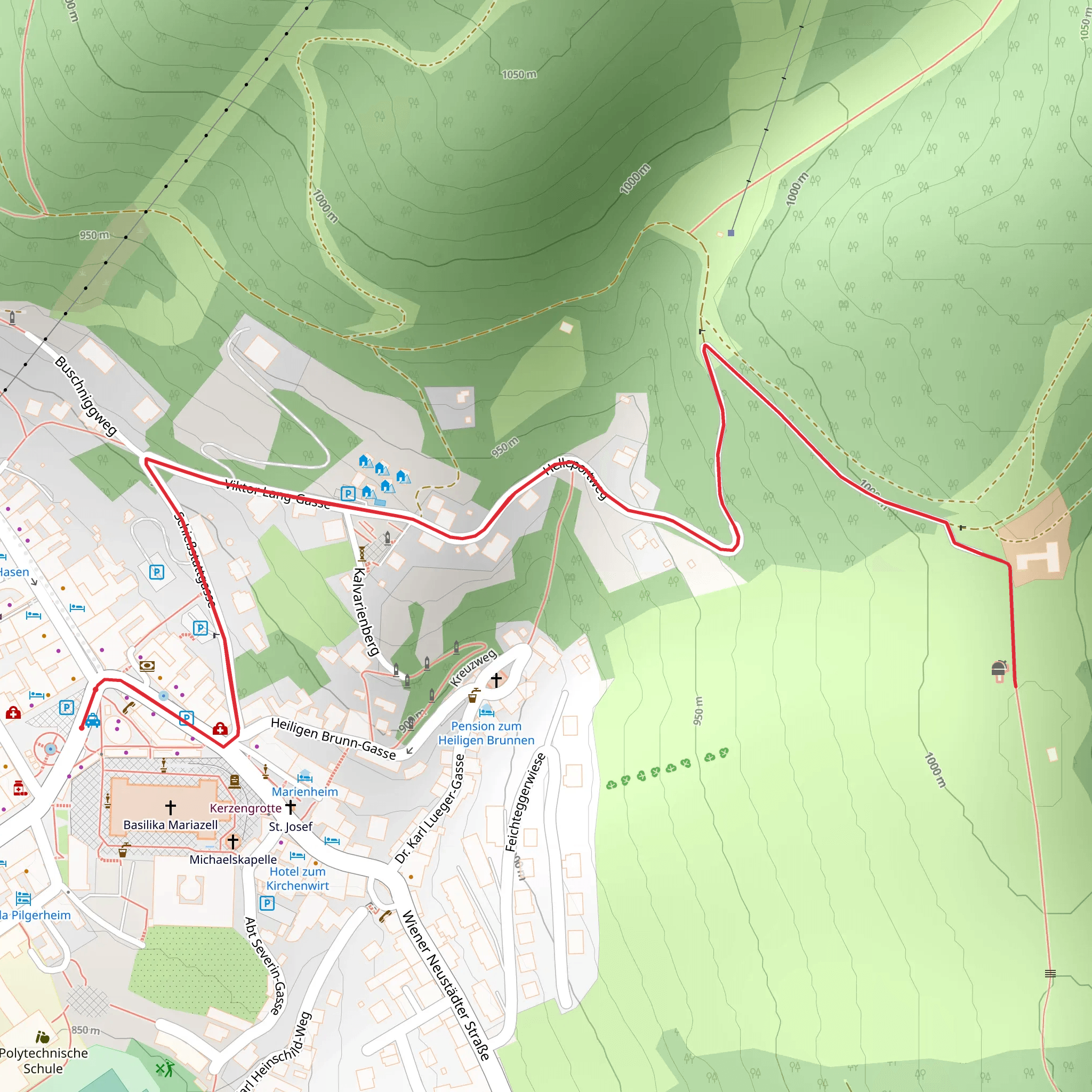 Mariazeller views - Stehralm mobile static map