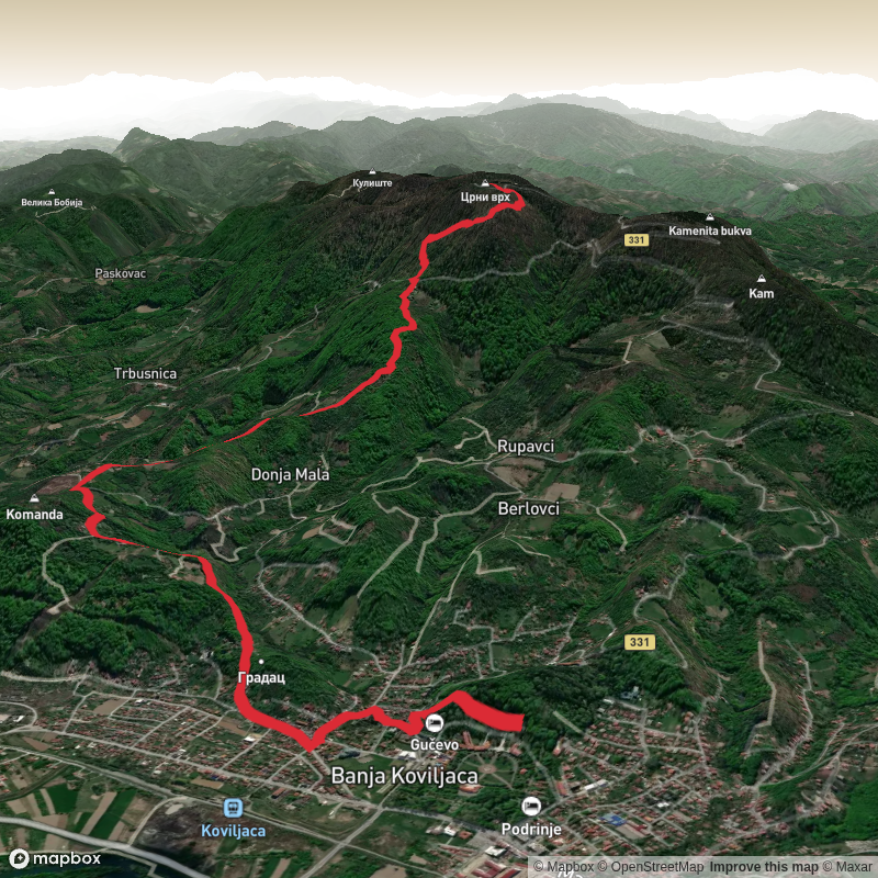 Hike from Banja Koviljača