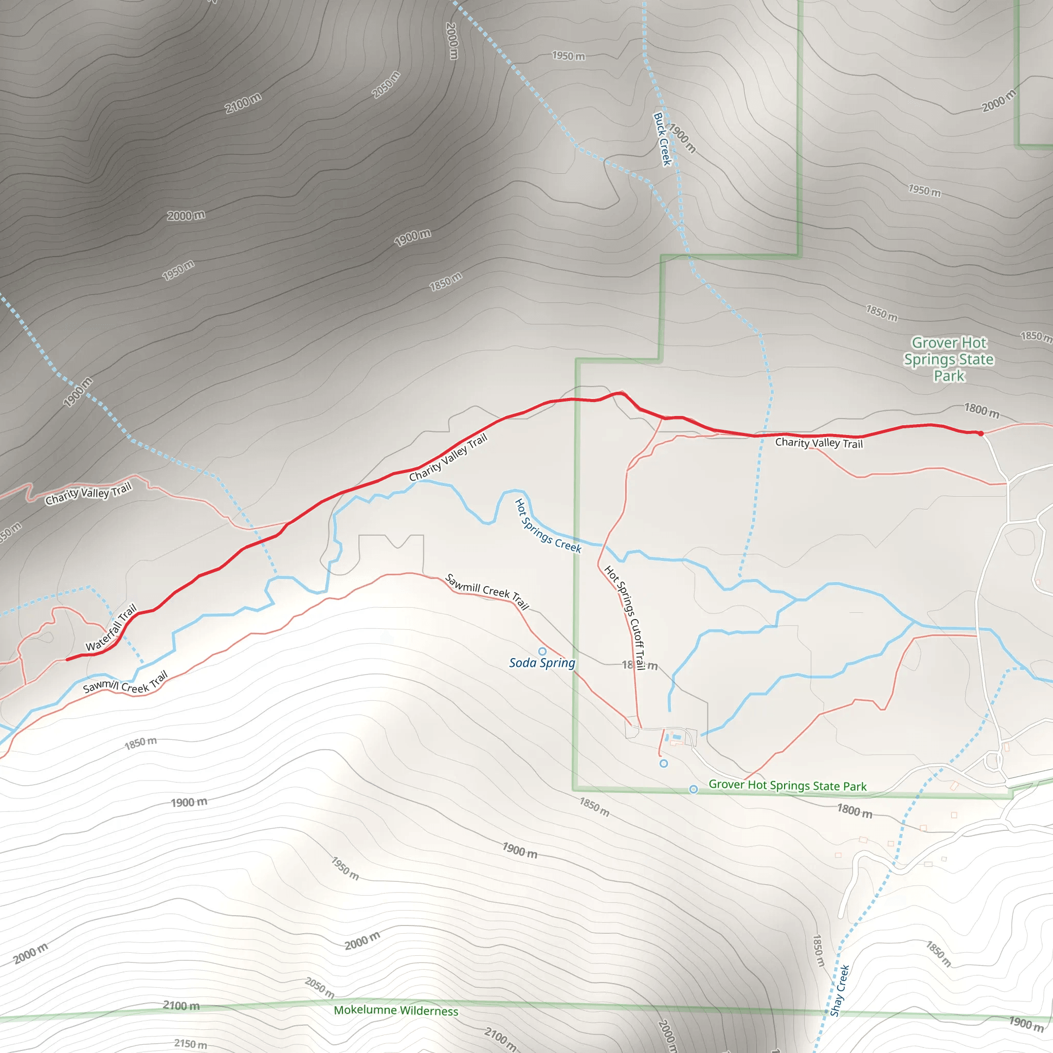 Burnside Lake Trail Out and Back mobile static map