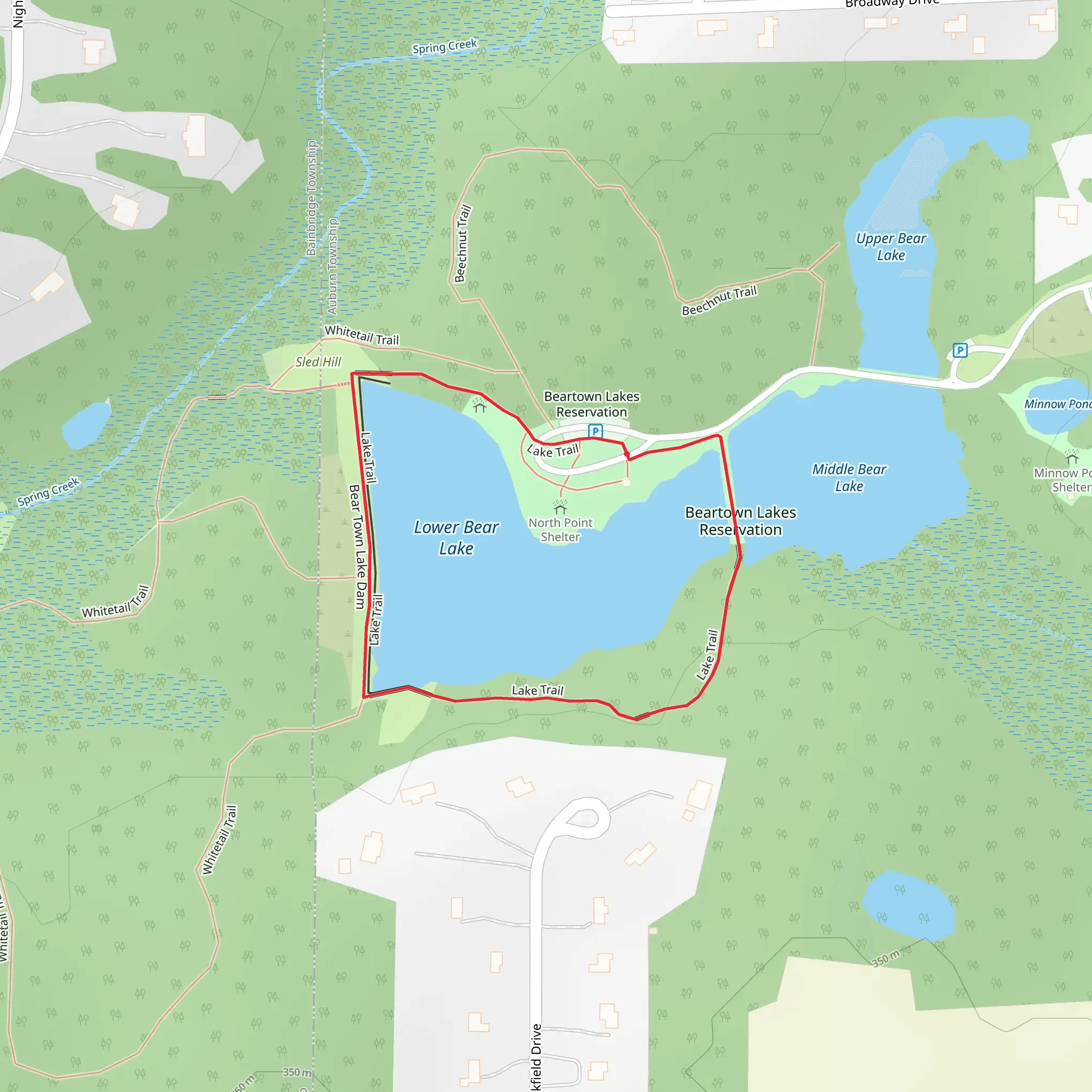 Lower Bear Lake Loop mobile static map