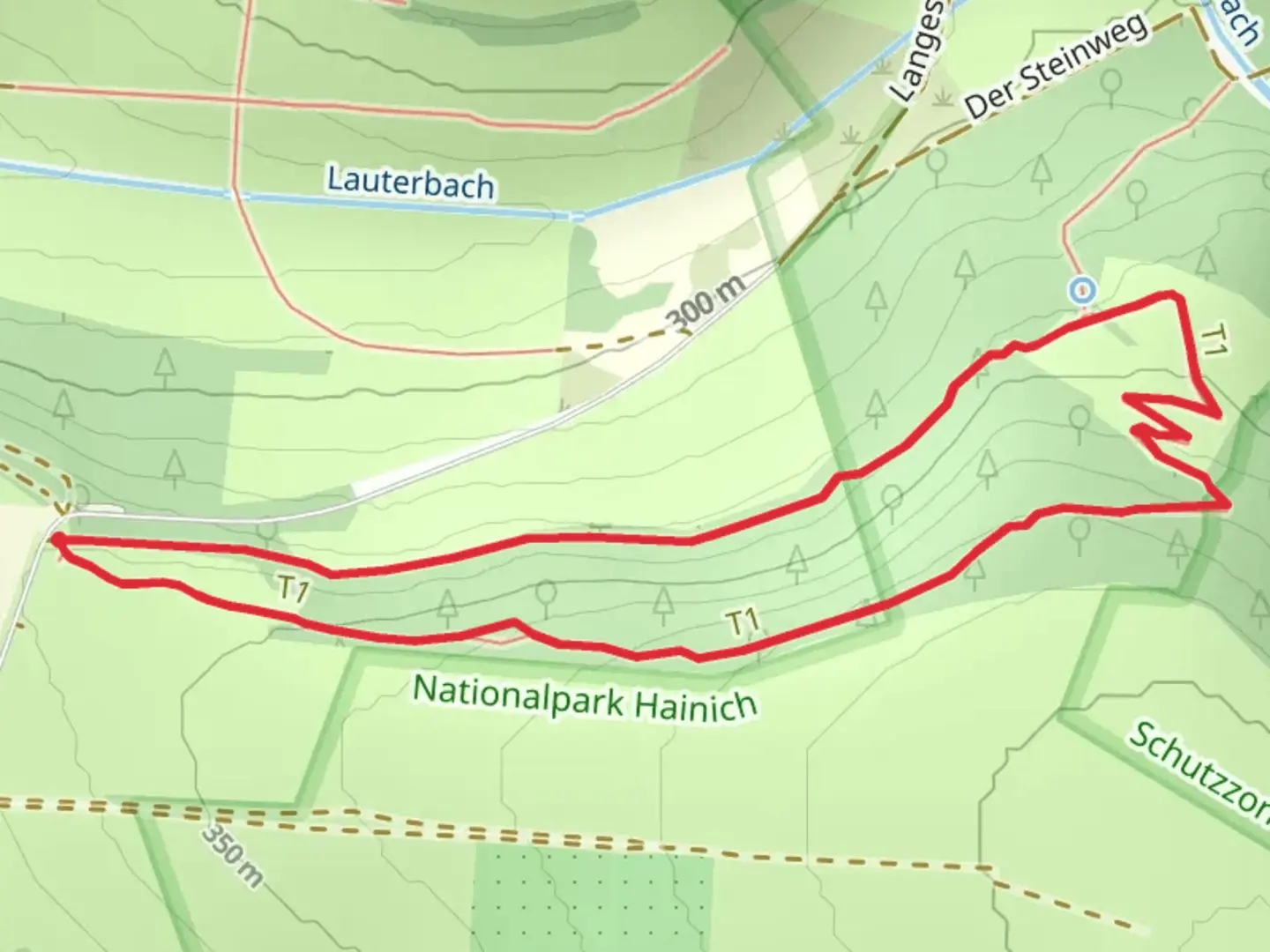 An image depicting the trail Quelle Silberbornlinde - Siedlung Sulzrieden Loop via Silberbornweg and its surrounding area.
