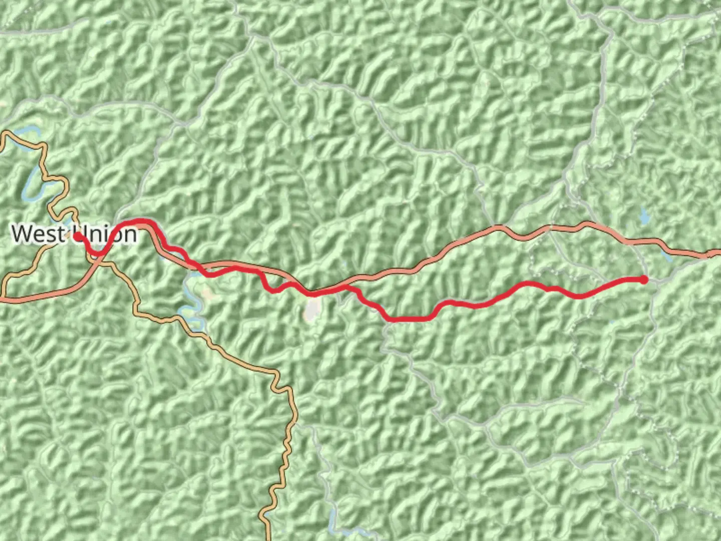 An image depicting the trail North Bend Rail Trail - Salem and its surrounding area.