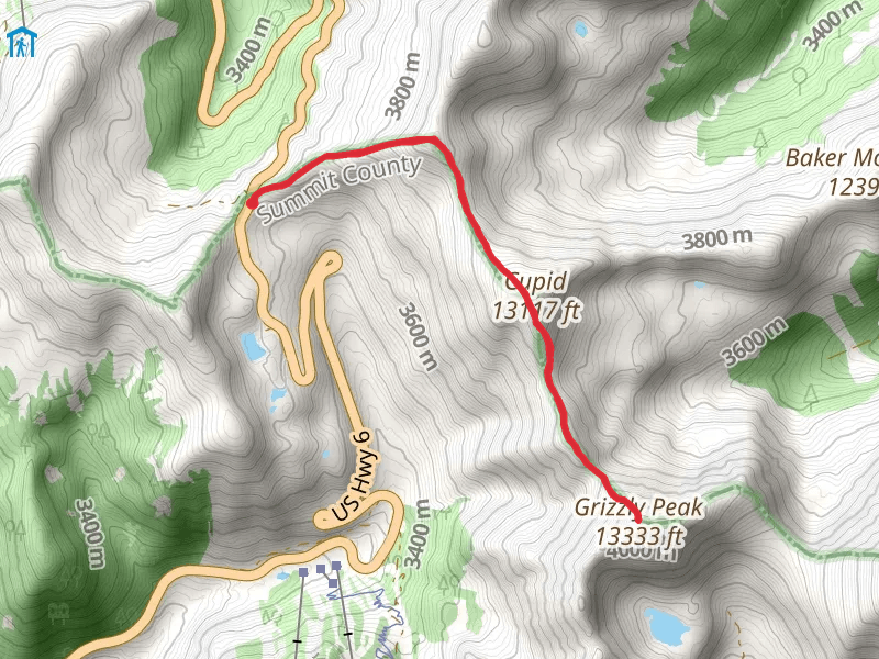 Cupid and Grizzly Peak via Mount Sniktau Trail