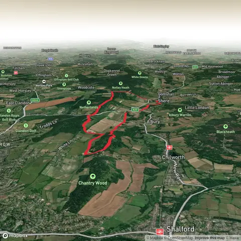 Circular walk from Newlads Corner including Shere and St Martha's Church