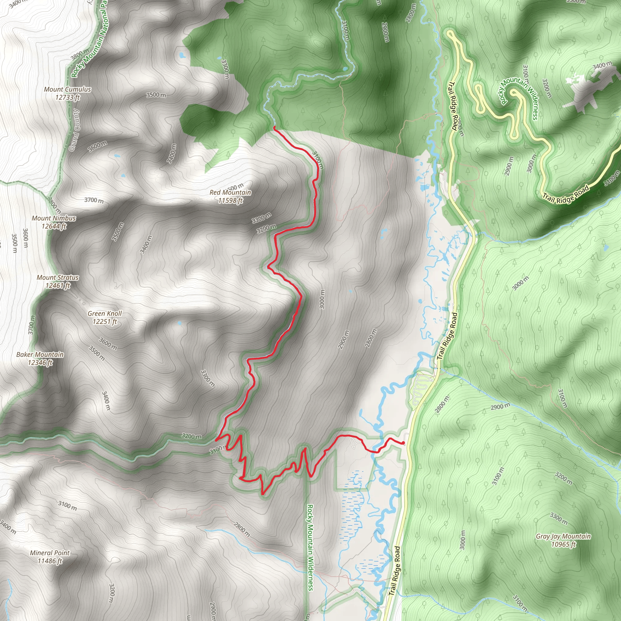 Grand Ditch Creek mobile static map