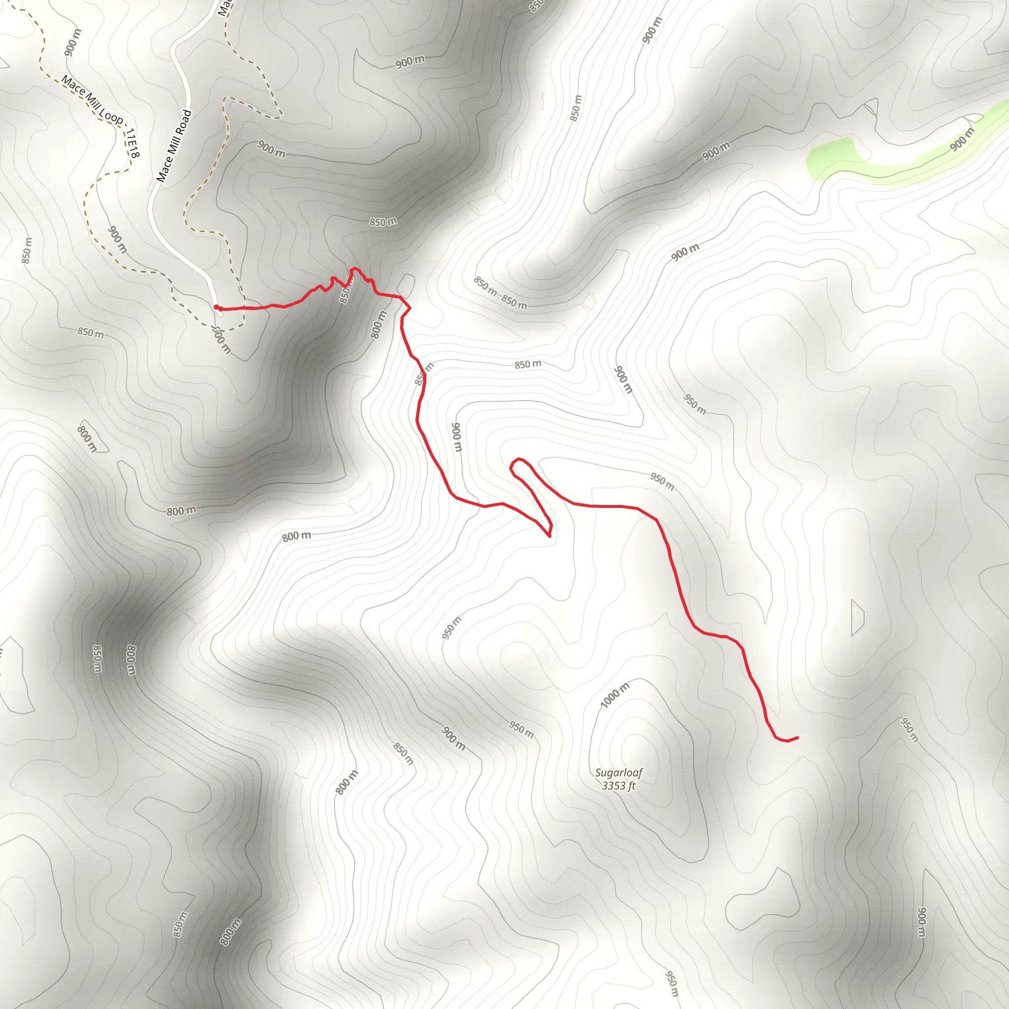 Sugarloaf Trail mobile static map
