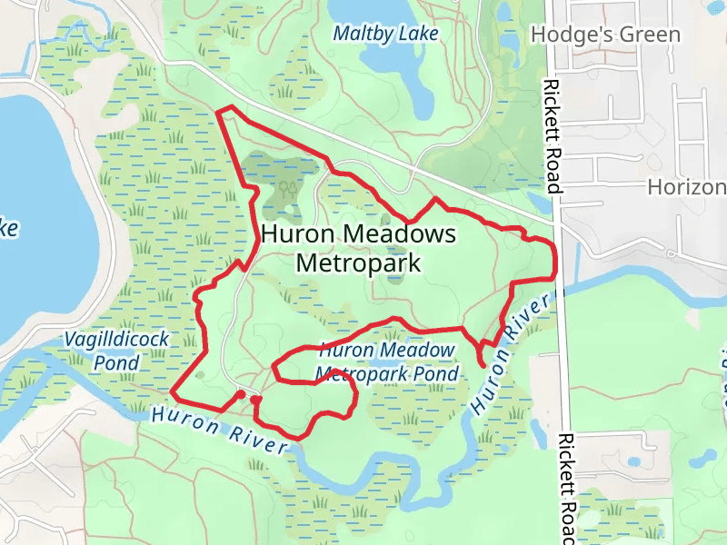 Huron Meadows Metropark Loop