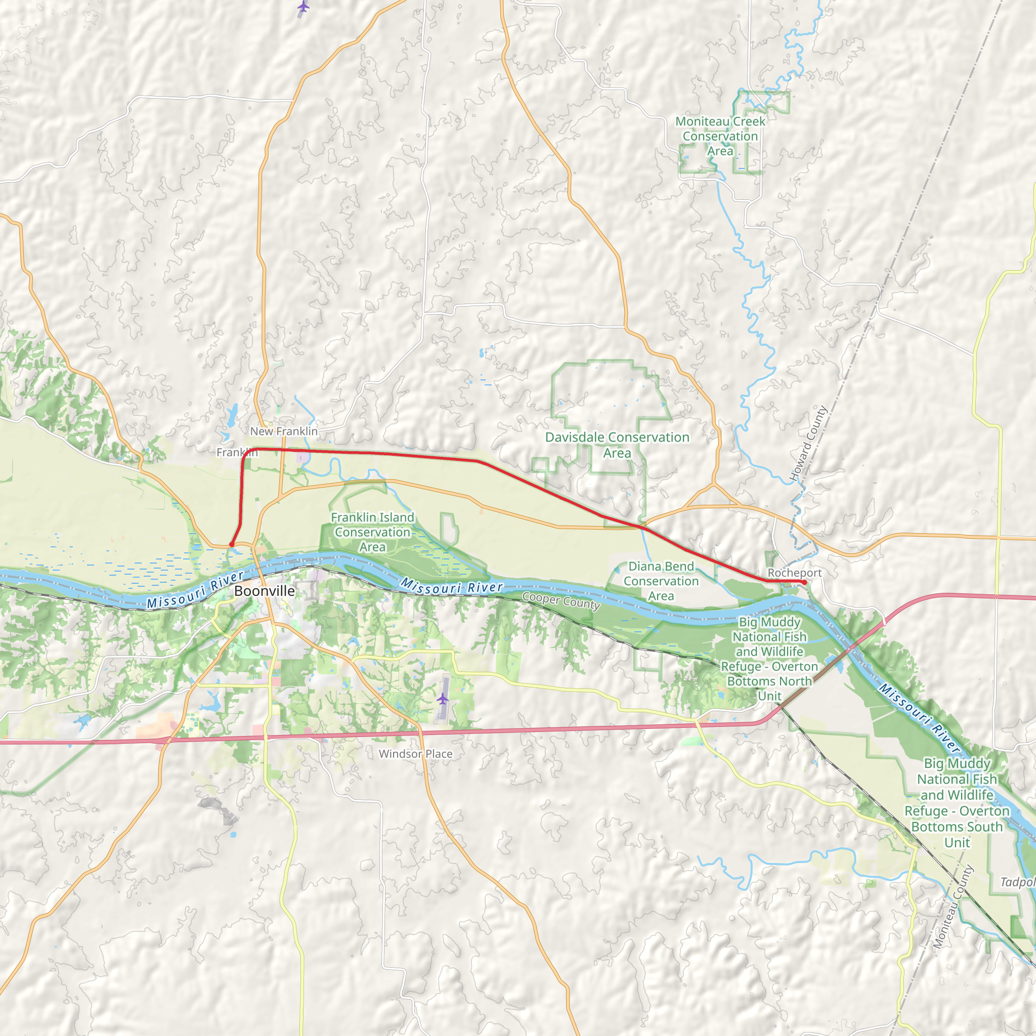 Moniteau Creek via Katy Trail mobile static map