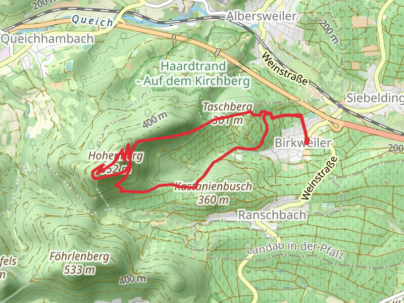 Taschberg, Schuhmacherfelsen and Hohenberg Loop
