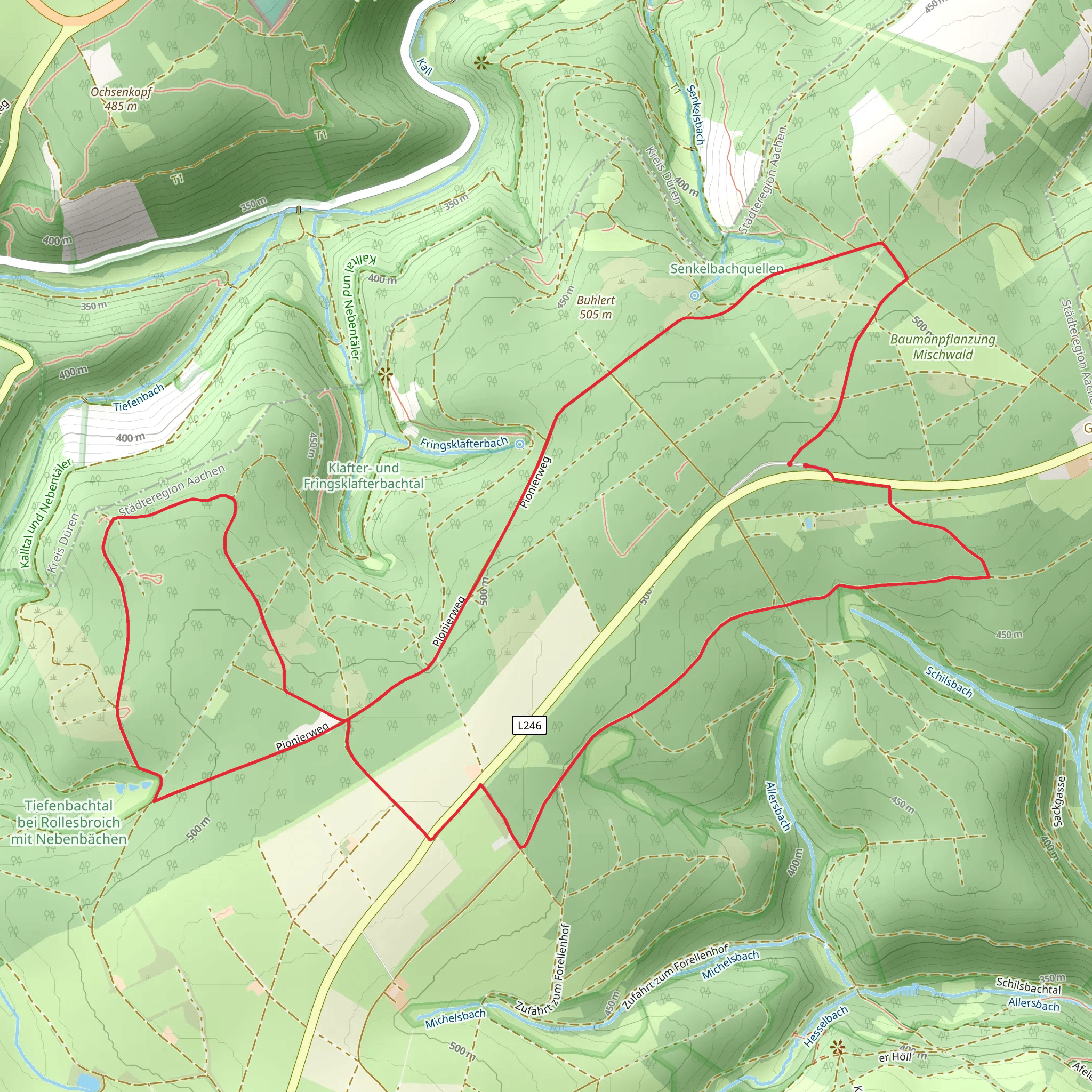 Bunkerweg Loop mobile static map