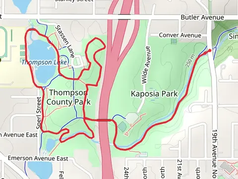 Thompson Lake Loop via River to River Greenway