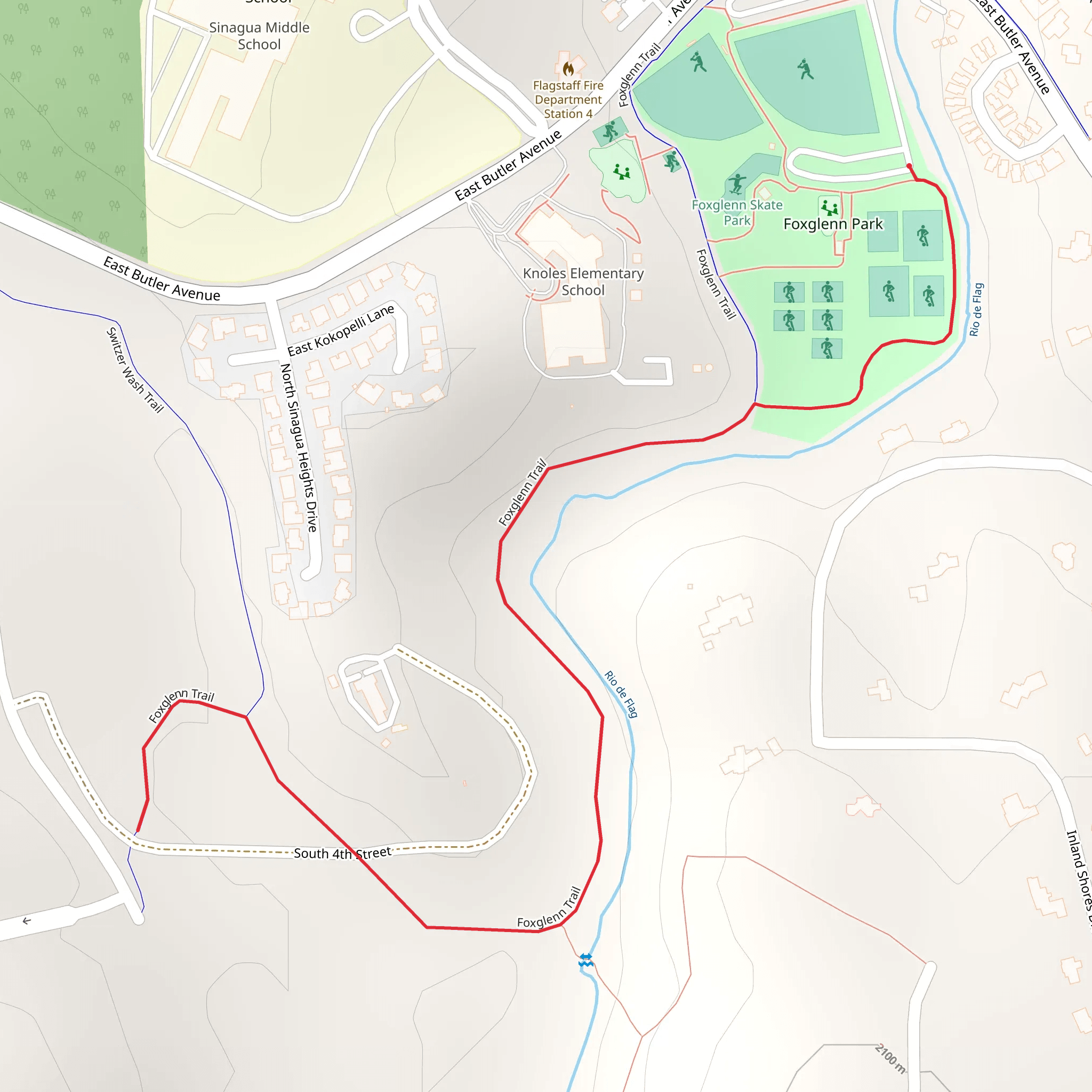 Foxglenn Trail - Short mobile static map