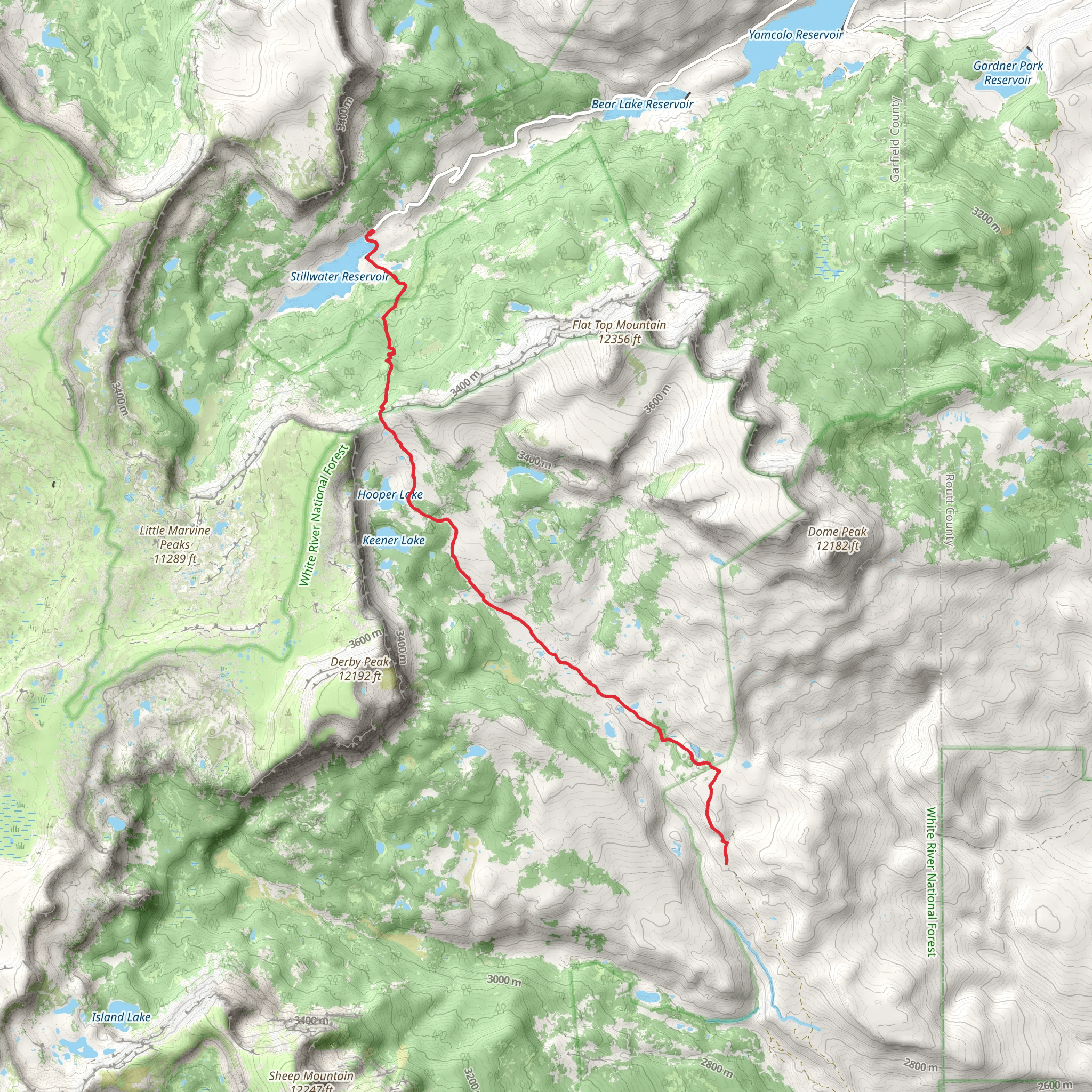 Hooper Lake Trail mobile static map