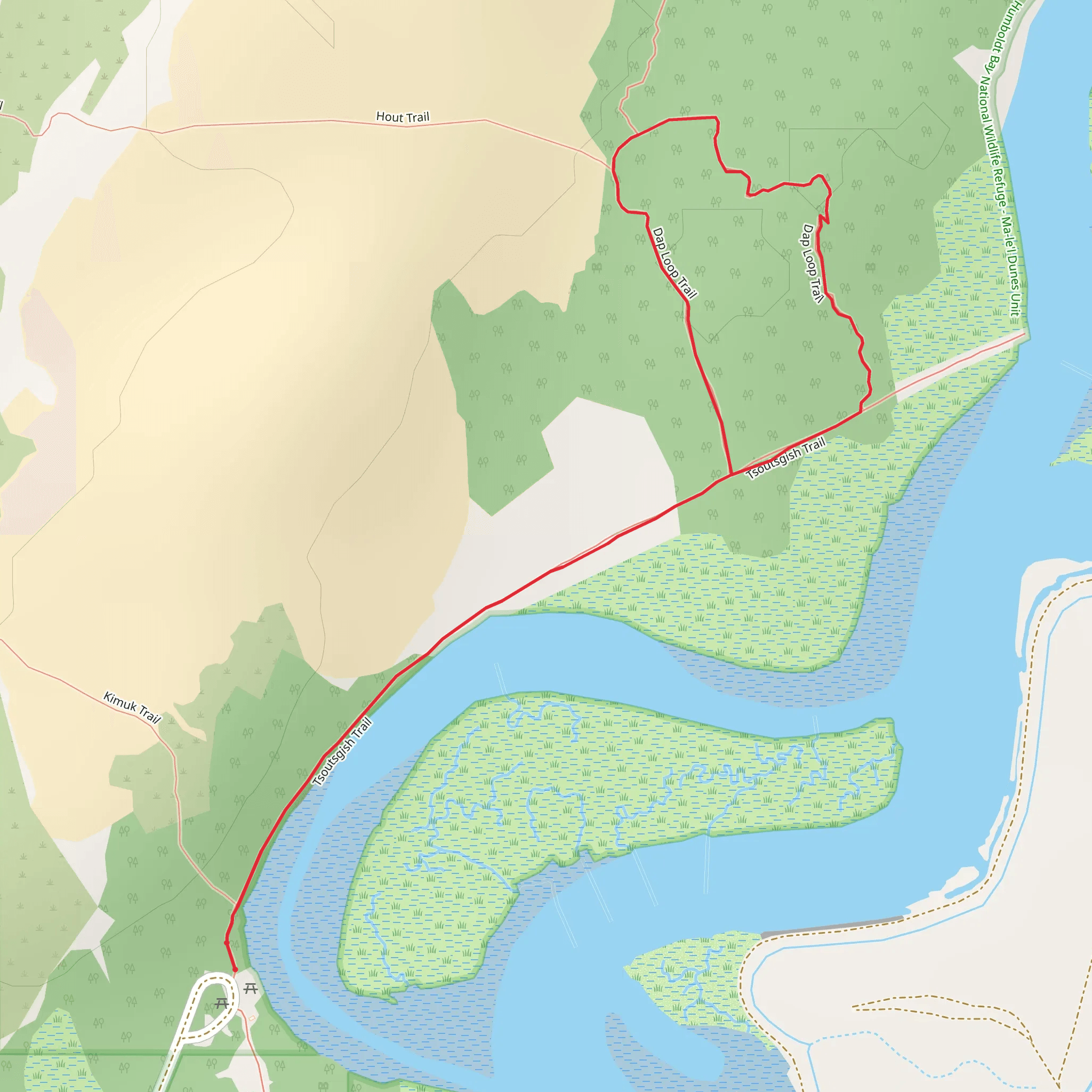 Tsoutsgish Trail and Dap Loop Trail mobile static map