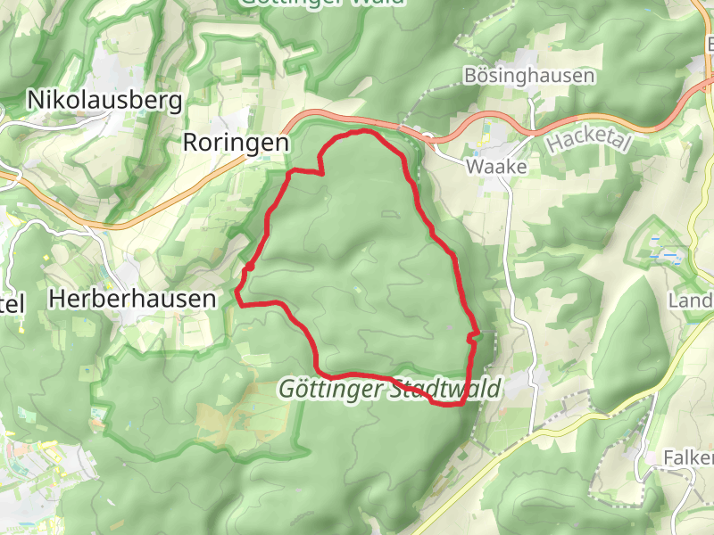 Mackenroeder Spitze via Borheckstraße and Buchennaturwald