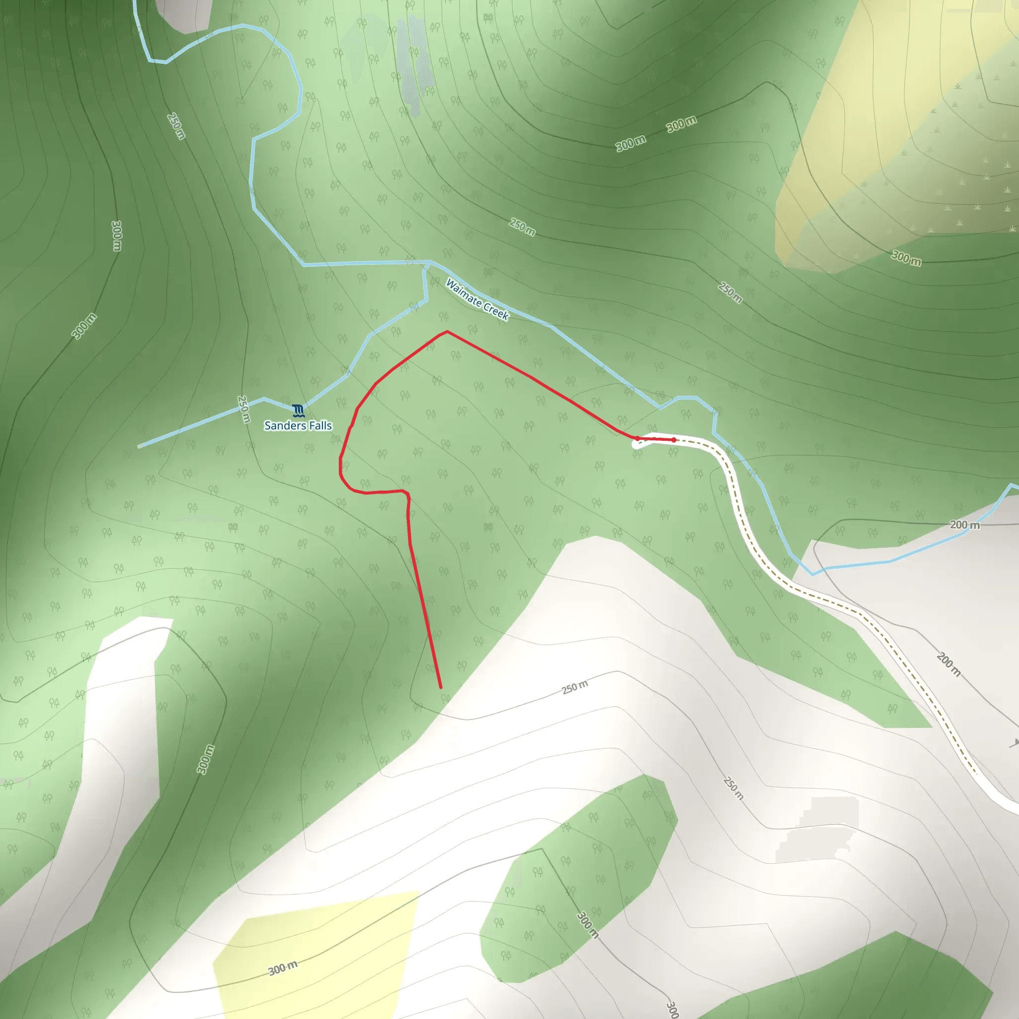 Sanders Falls Walk mobile static map