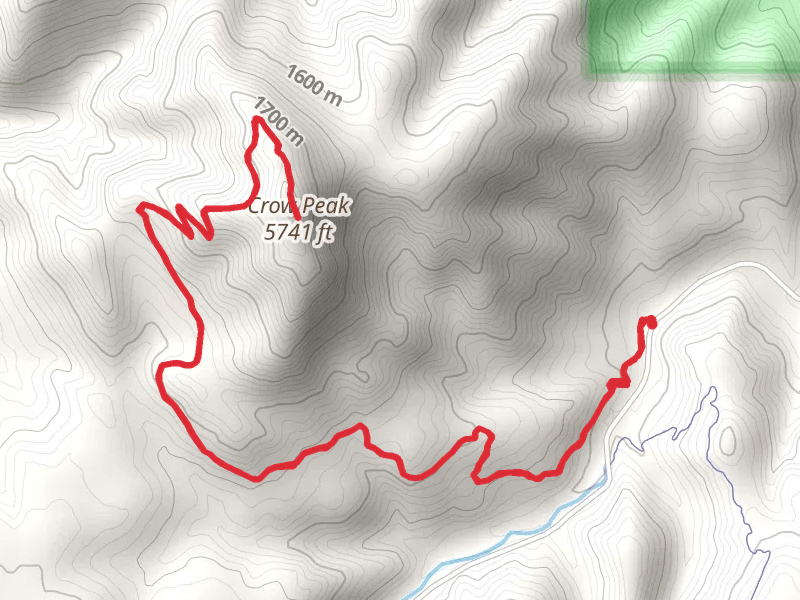 Crow Peak Trail from Higgins Gulch Road