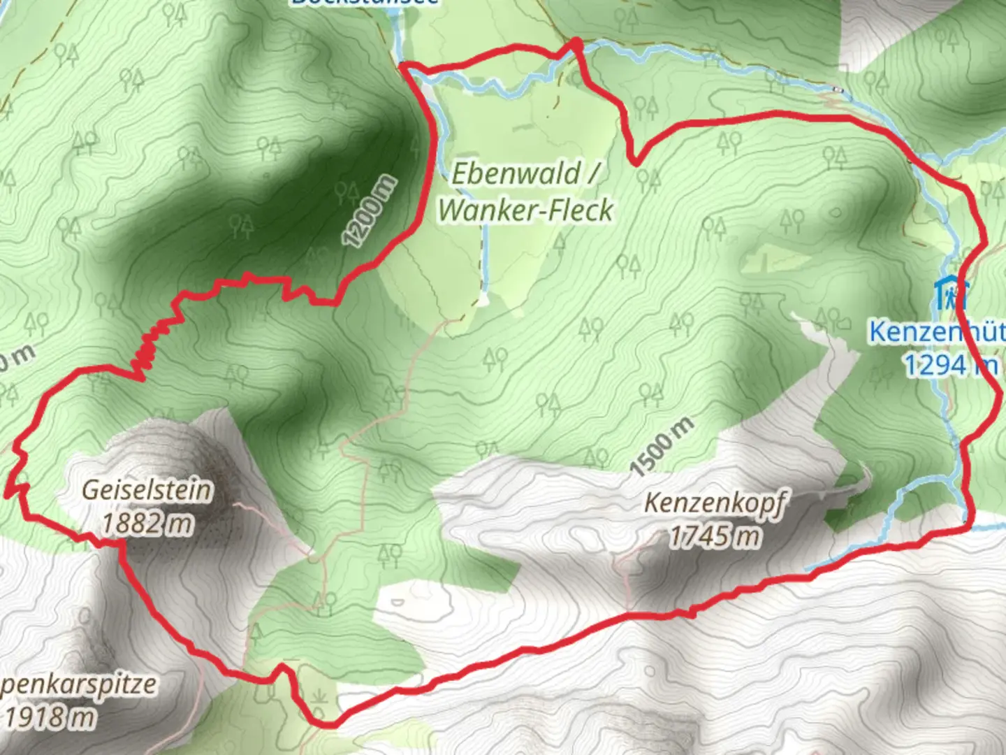 An image depicting the trail Geiselsteinjoch Via Alpina Purple and its surrounding area.